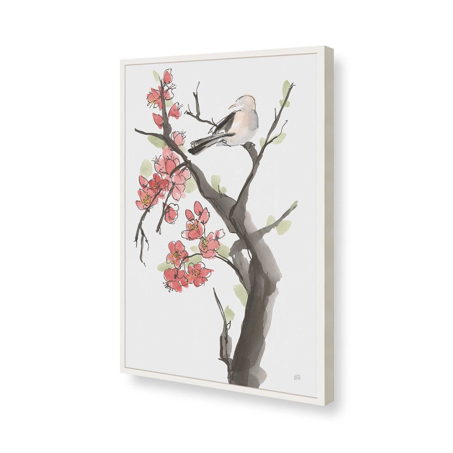 [Color:Opaque White], Picture of art in a Opaque White frame of the corner