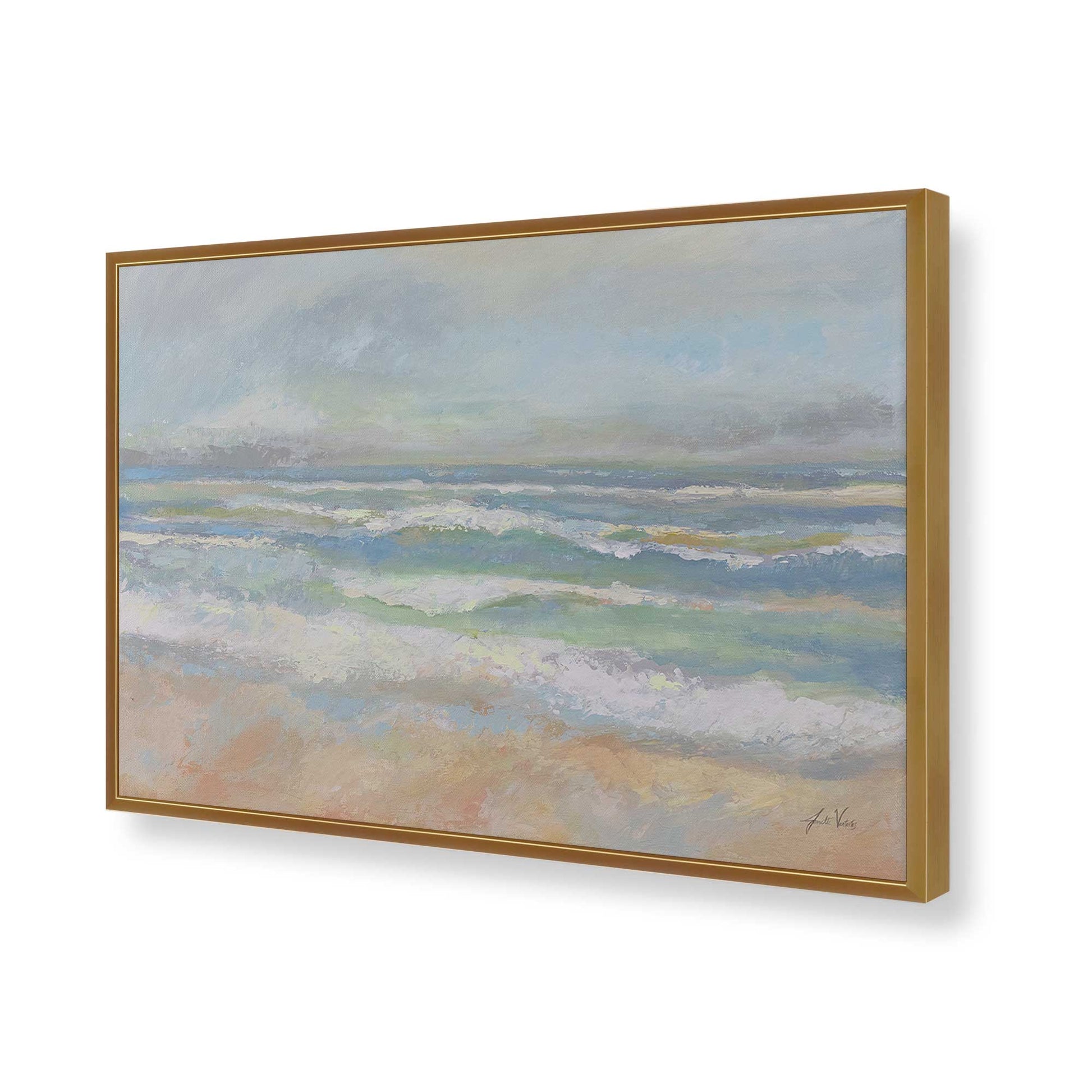 [Color:Polished Gold], Picture of art in a Polished Gold frame of the corner