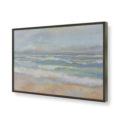 [Color:Satin Black], Picture of art in a Satin Black frame of the corner