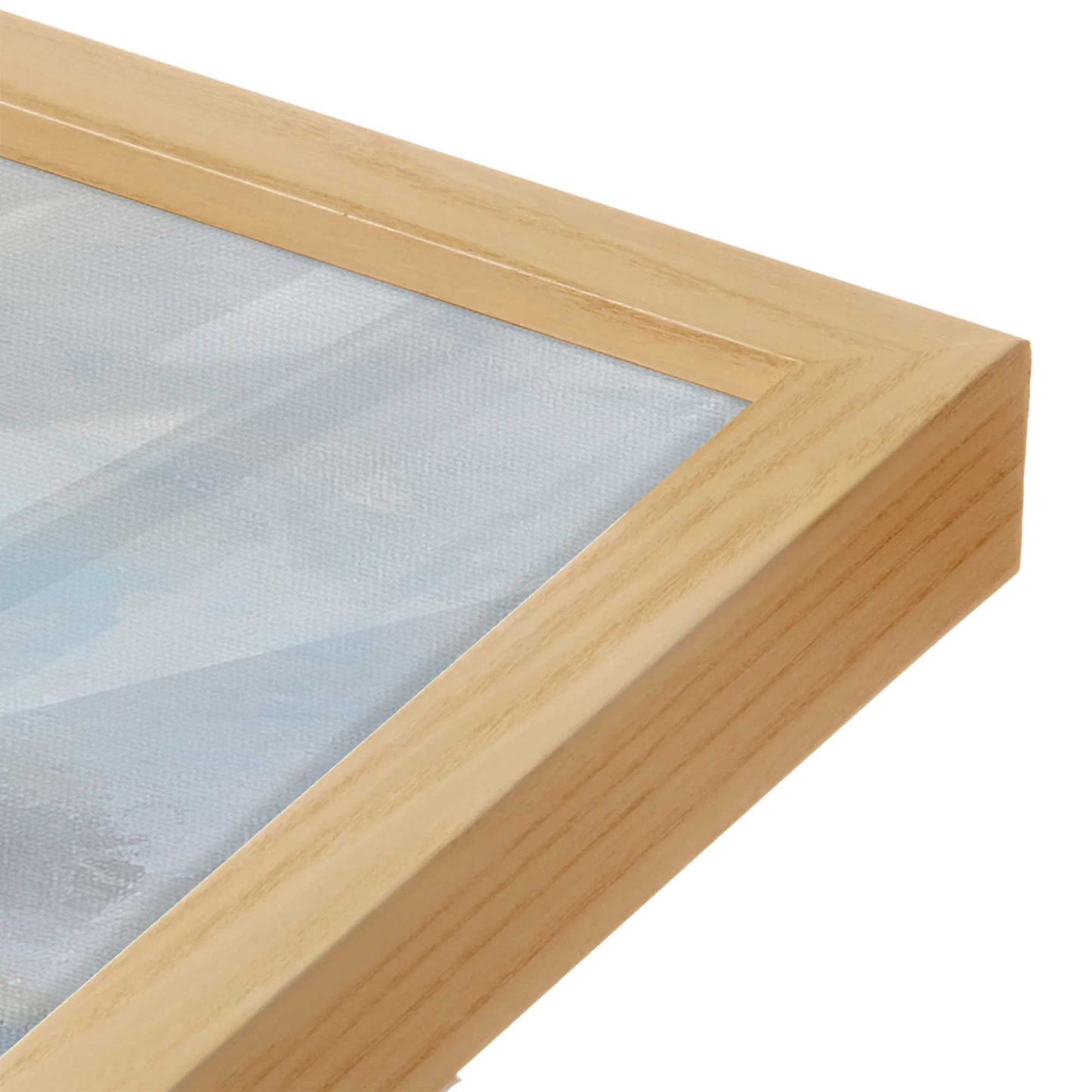 [Color:American Maple], Picture of art in a American Maple frame at an angle
