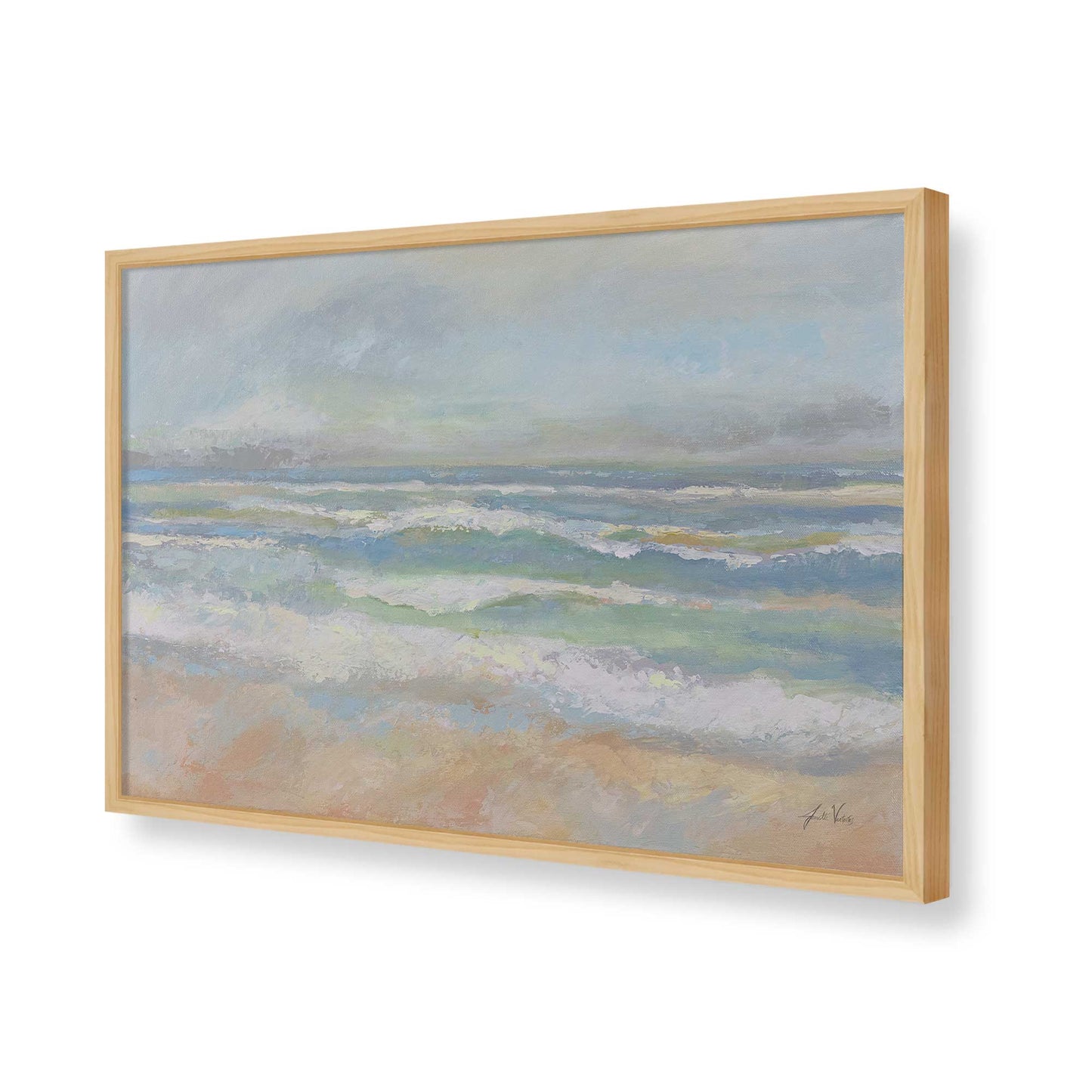 [Color:American Maple], Picture of art in a American Maple frame of the corner