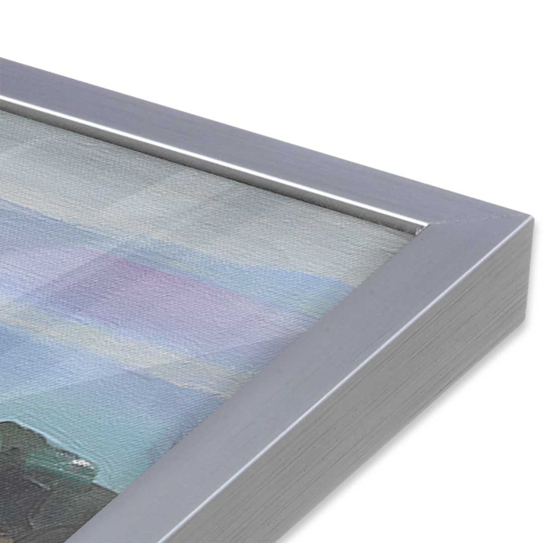 [Color:Polished Chrome], Picture of art in a Polished Chrome frame at an angle