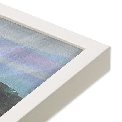 [Color:Opaque White], Picture of art in a Opaque White frame at an angle