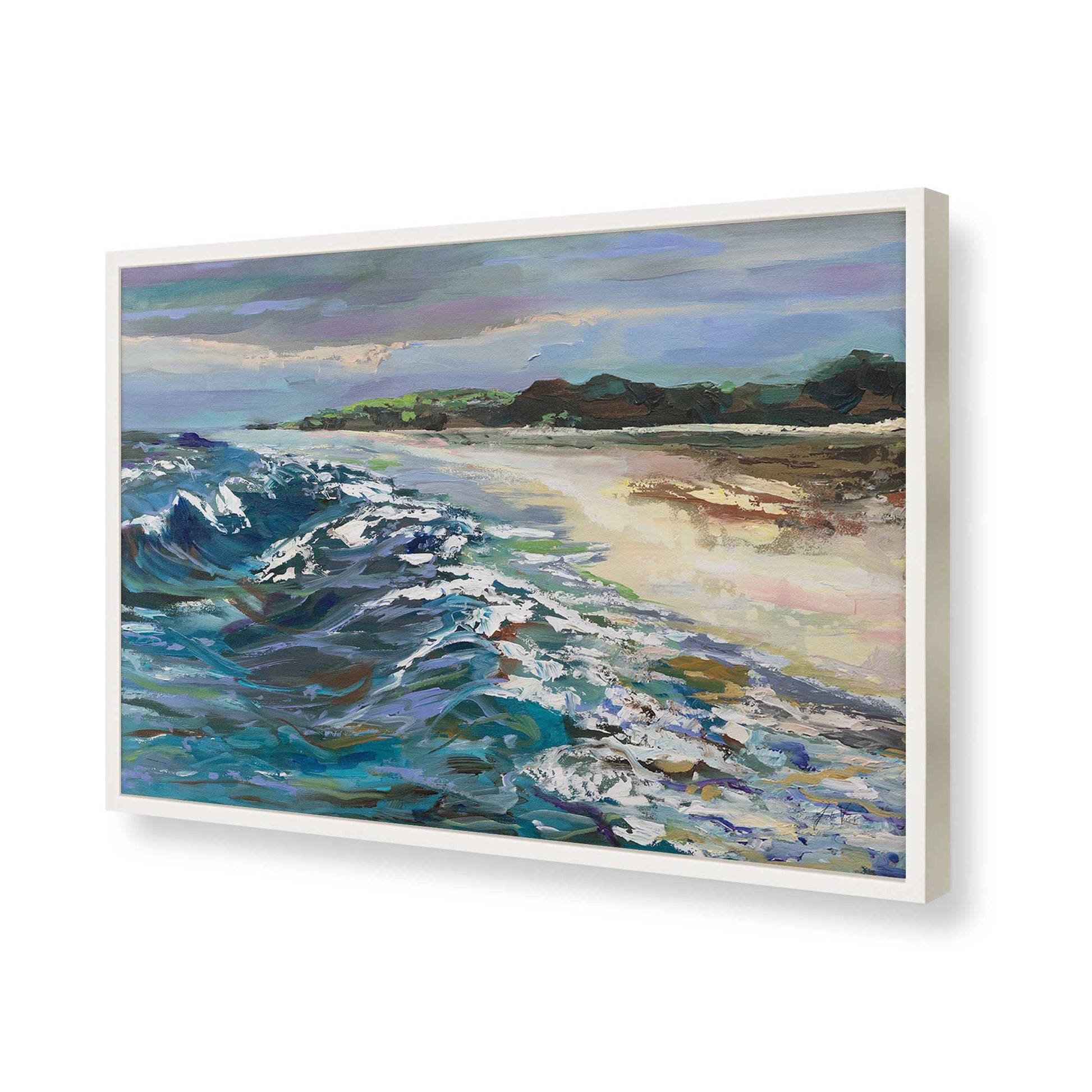 [Color:Opaque White], Picture of art in a Opaque White frame of the corner