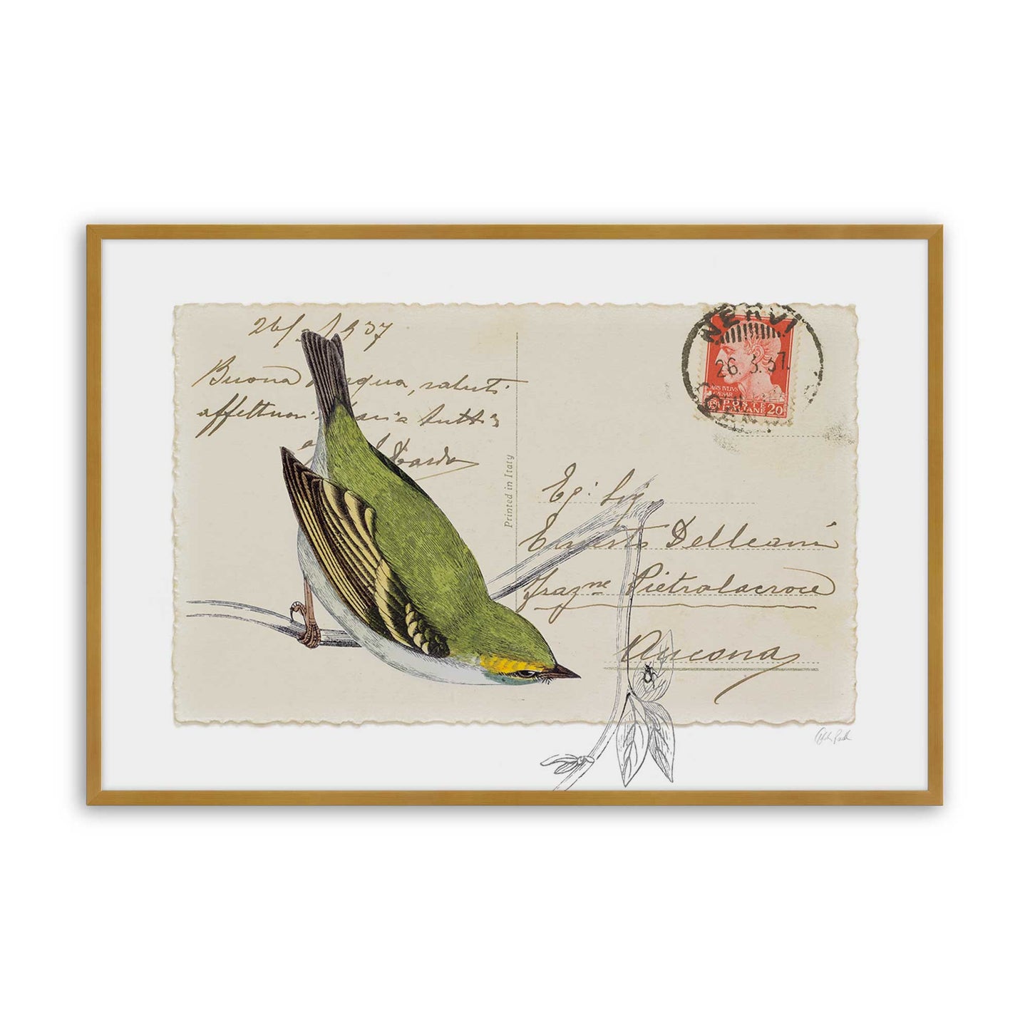 [Color:Polished Gold], Picture of art in a Polished Gold frame