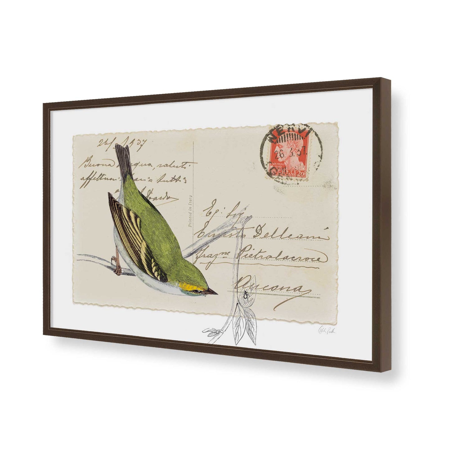 [Color:Belvinder Brown], Picture of art in a Belvinder Brown frame of the corner