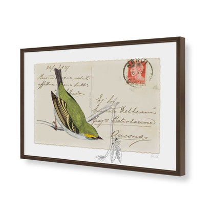 [Color:Brown], Picture of art in a Brown frame of the corner