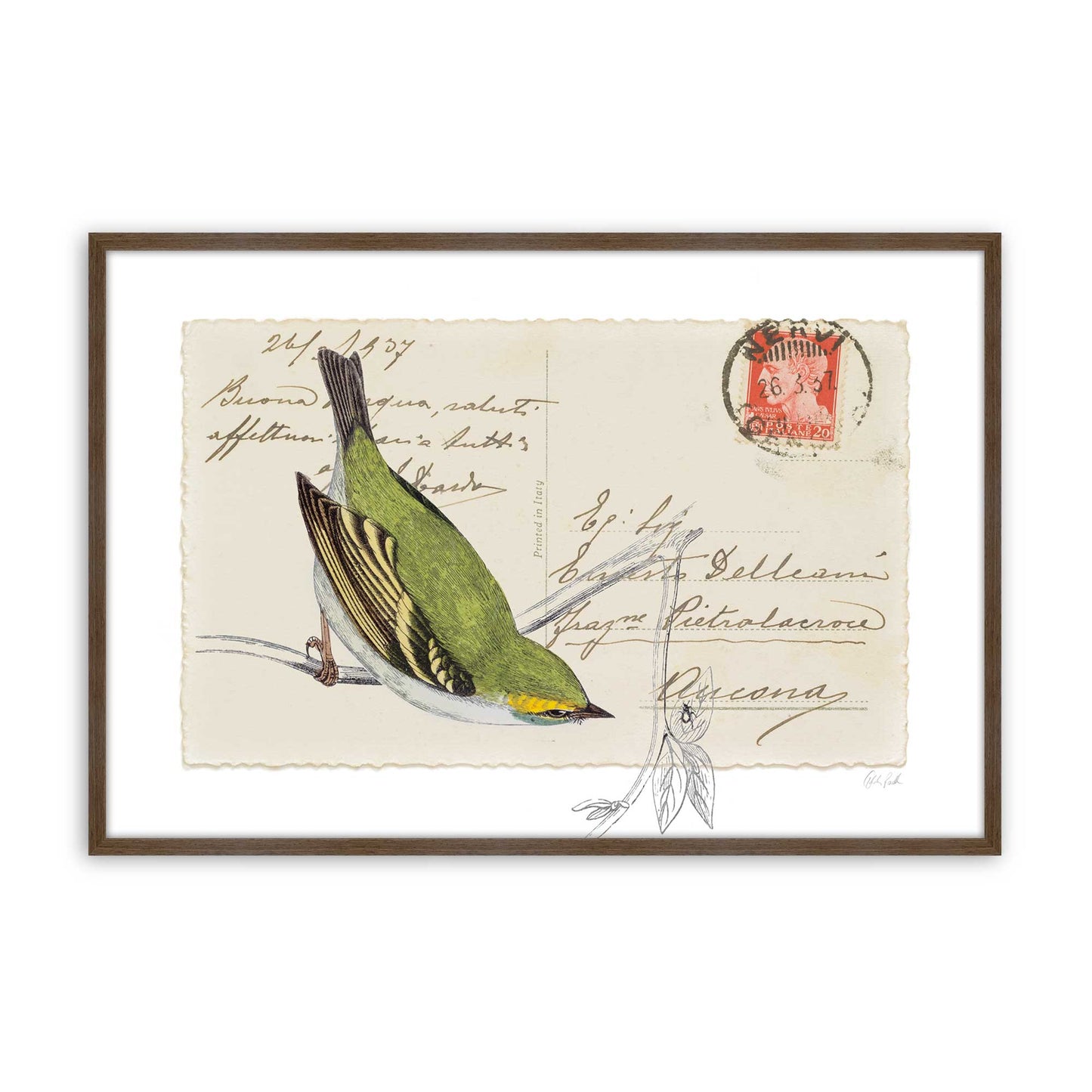 [Color:Walnut], Picture of art in a Walnut frame