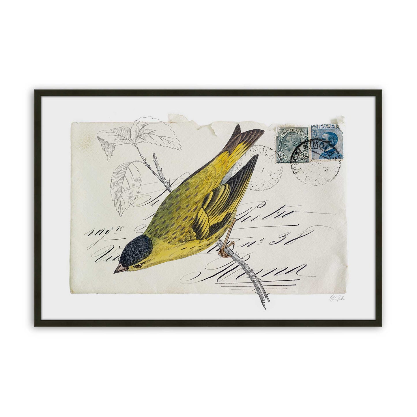 [Color:Satin Black], Picture of art in a Satin Black frame