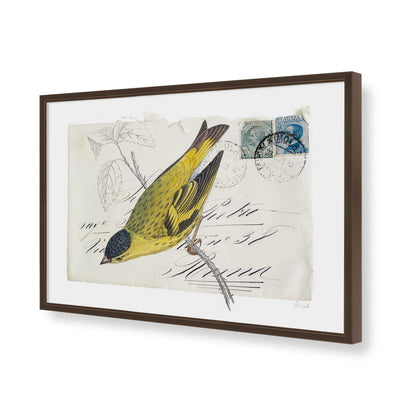 [Color:Brown], Picture of art in a Brown frame of the corner