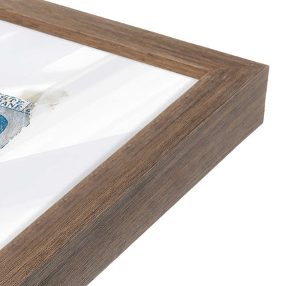 [Color:Walnut], Picture of art in a Walnut frame at an angle