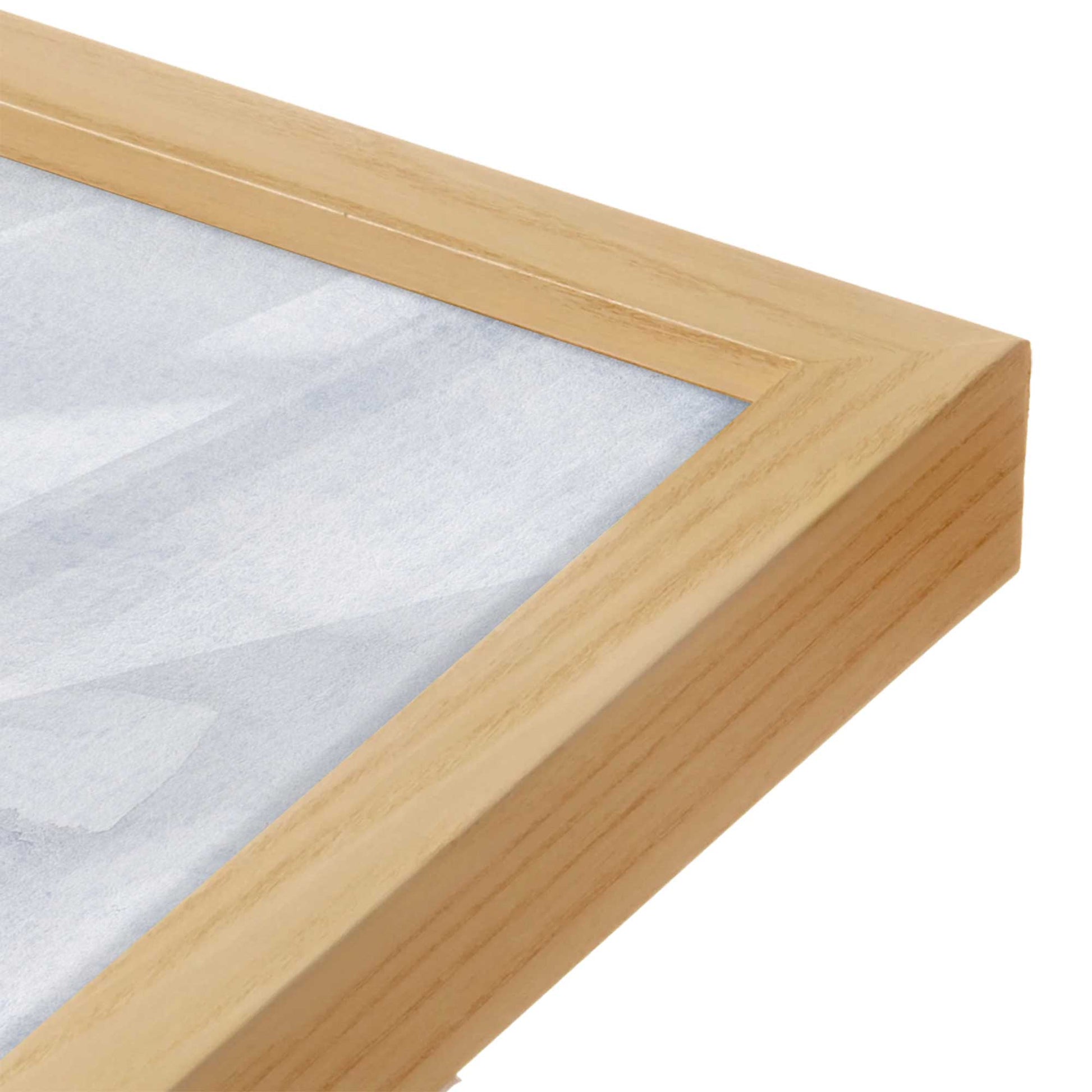 [Color:American Maple], Picture of art in a American Maple frame at an angle