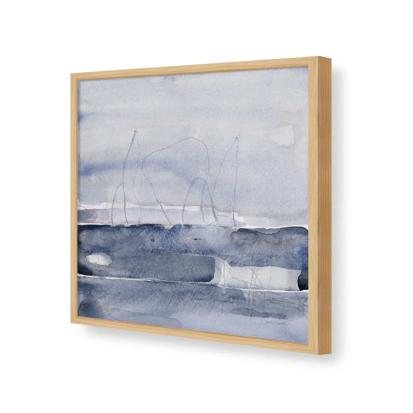 [Color:American Maple], Picture of art in a American Maple frame of the corner