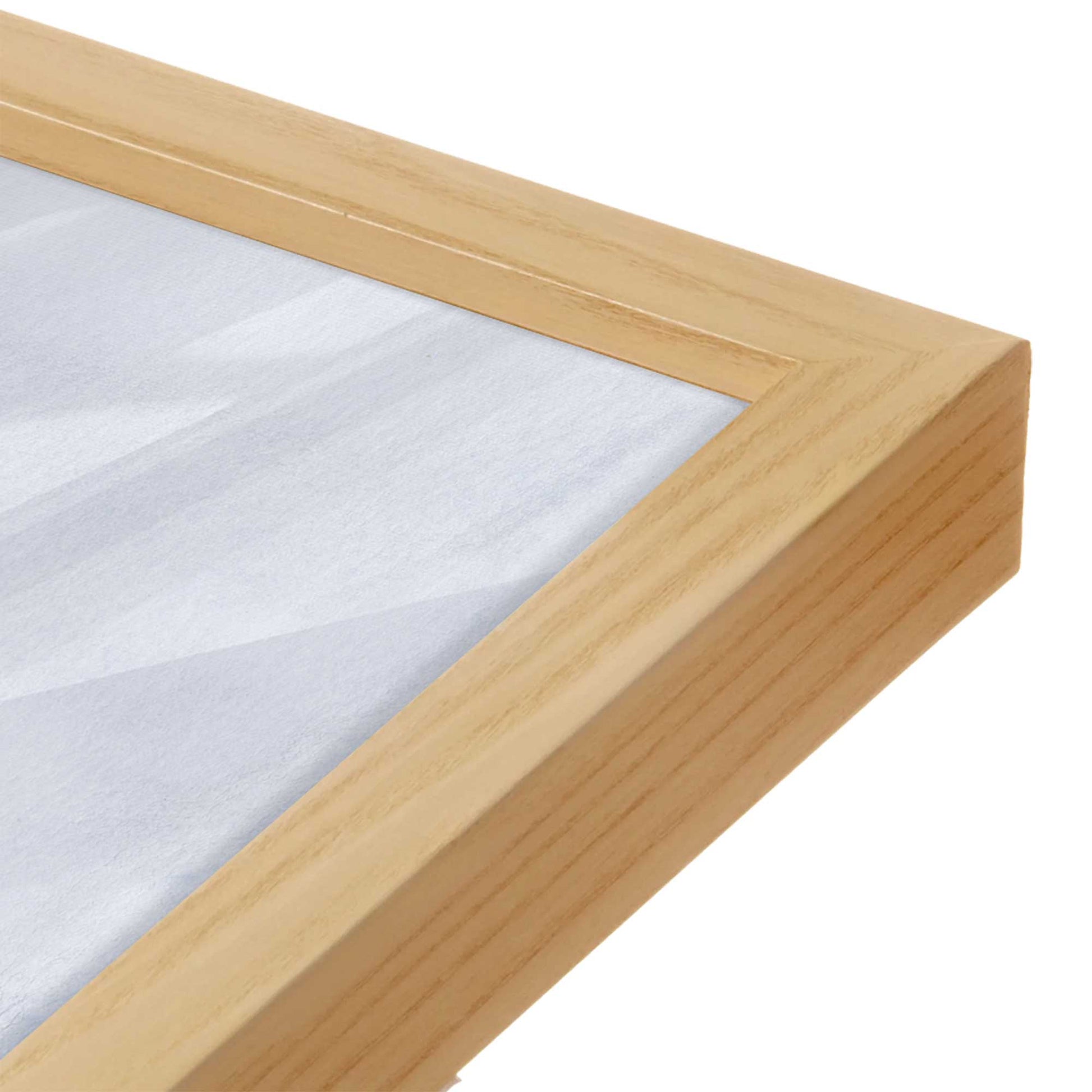 [Color:American Maple], Picture of art in a American Maple frame at an angle