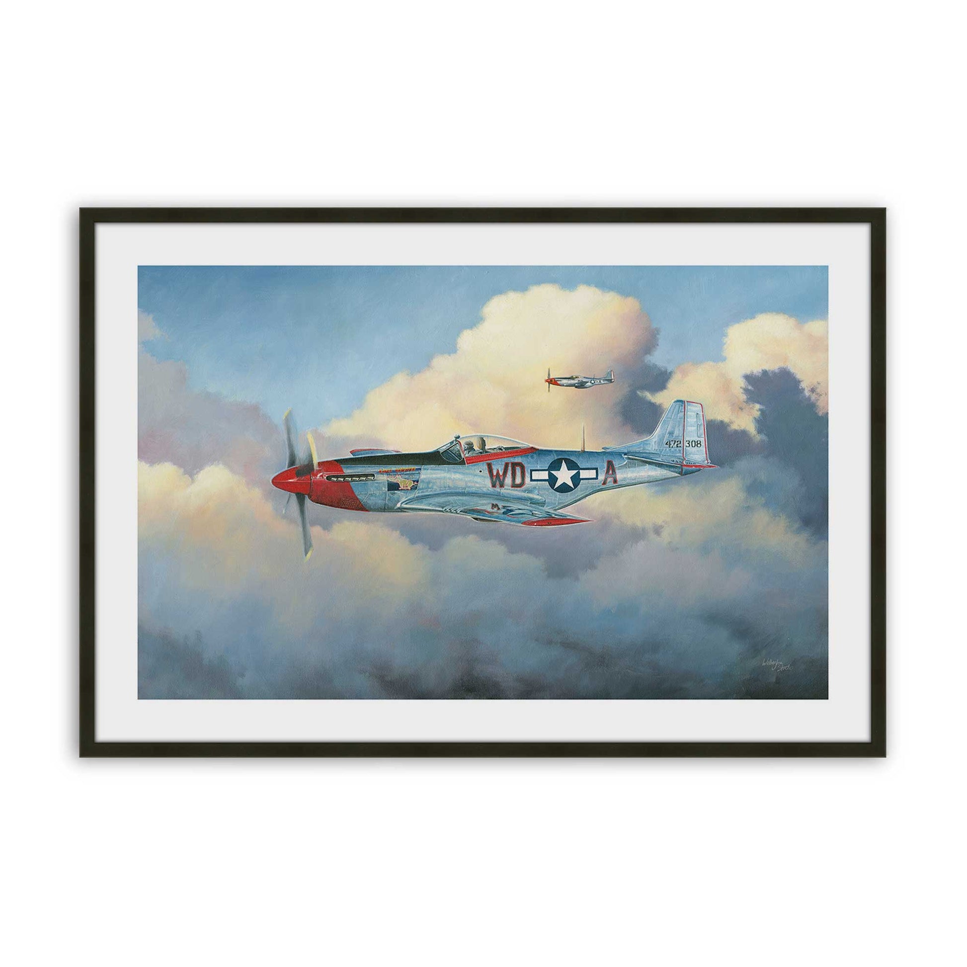 [Color:Satin Black], Picture of art in a Satin Black frame