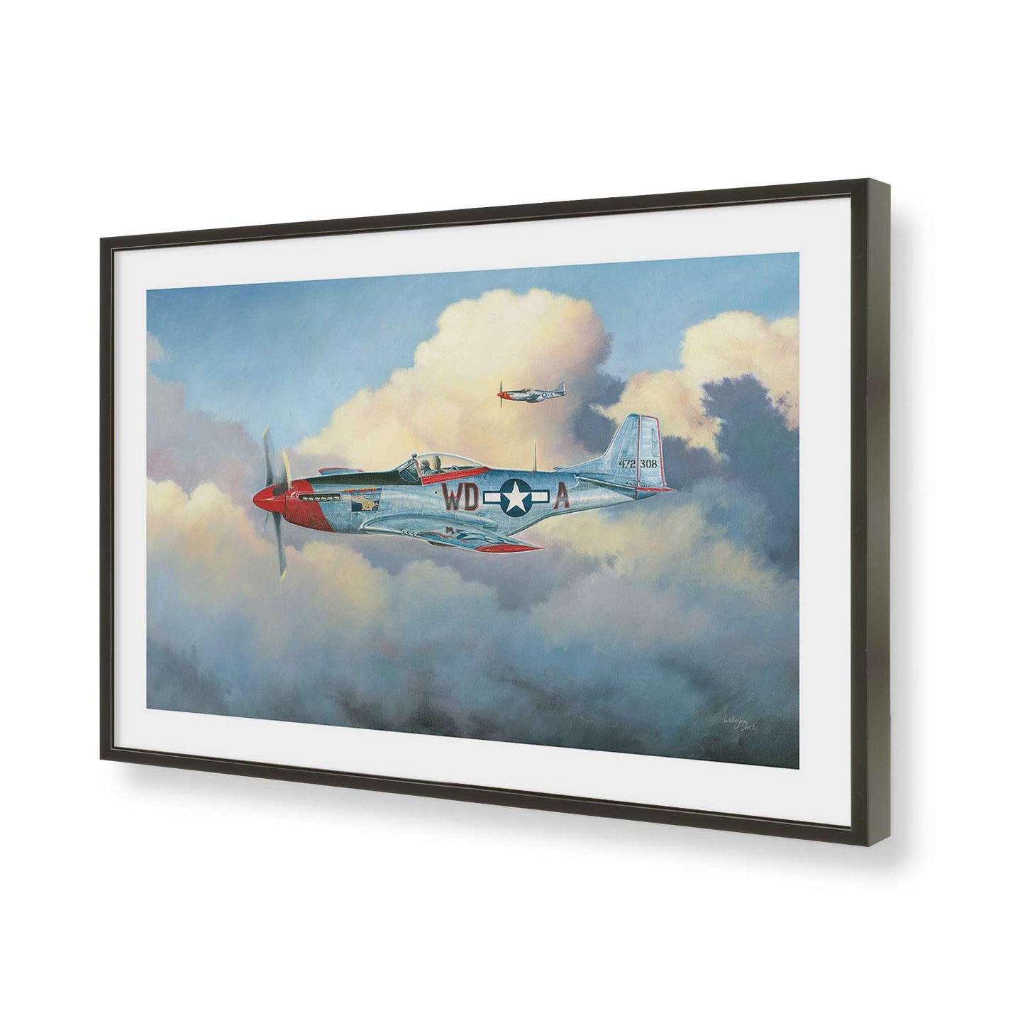 [Color:Satin Black], Picture of art in a Satin Black frame of the corner