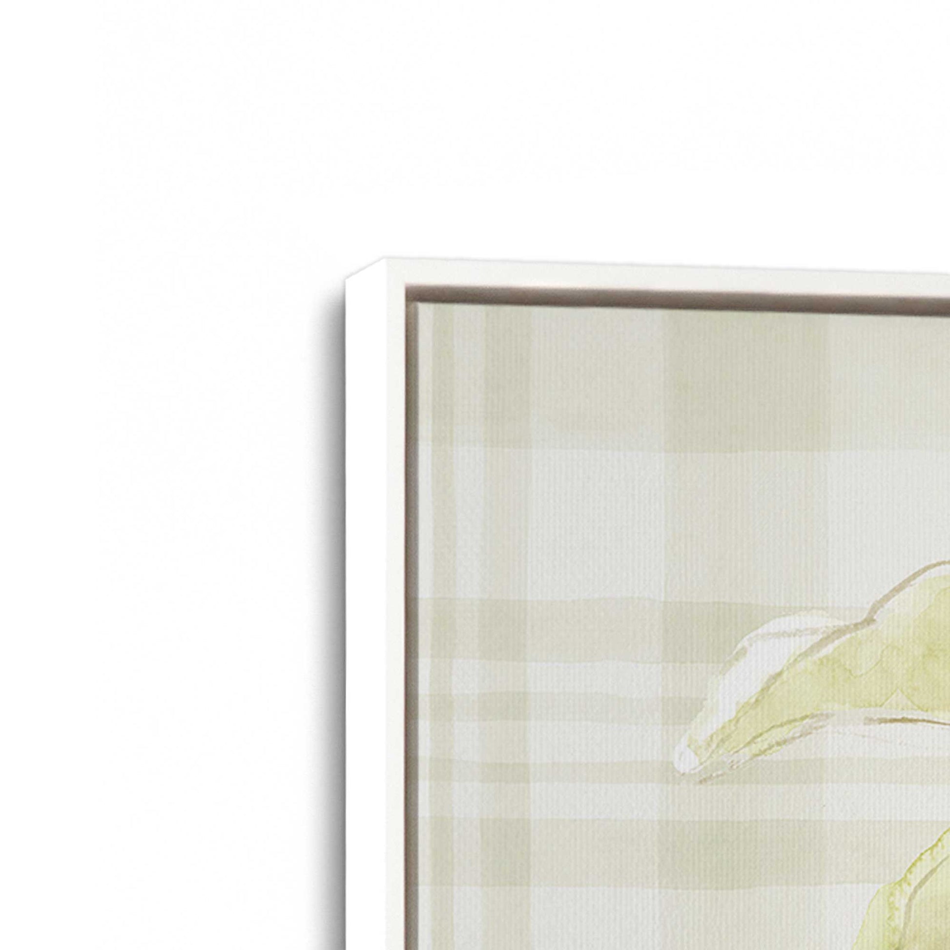 [Color:Opaque White], Picture of art in a White frame at an angle