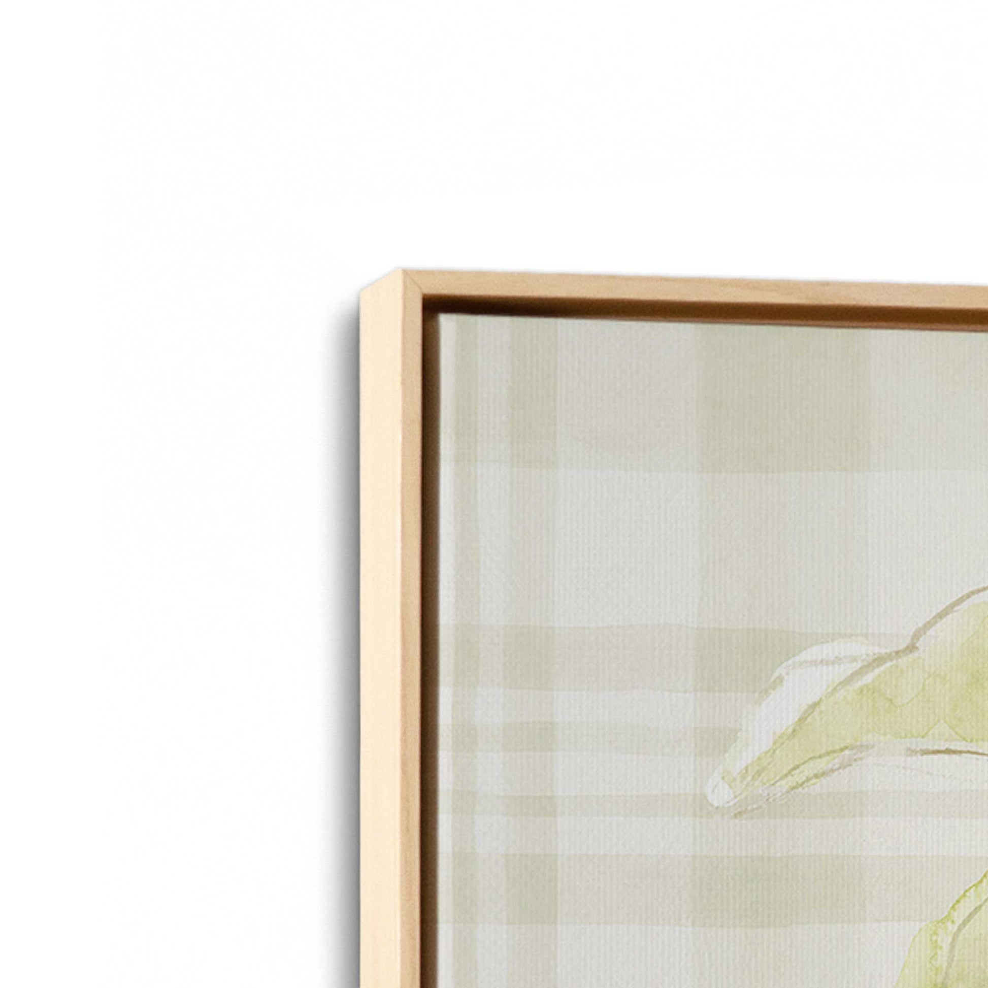 [Color:American Maple], Picture of art in a American Maple frame at an angle