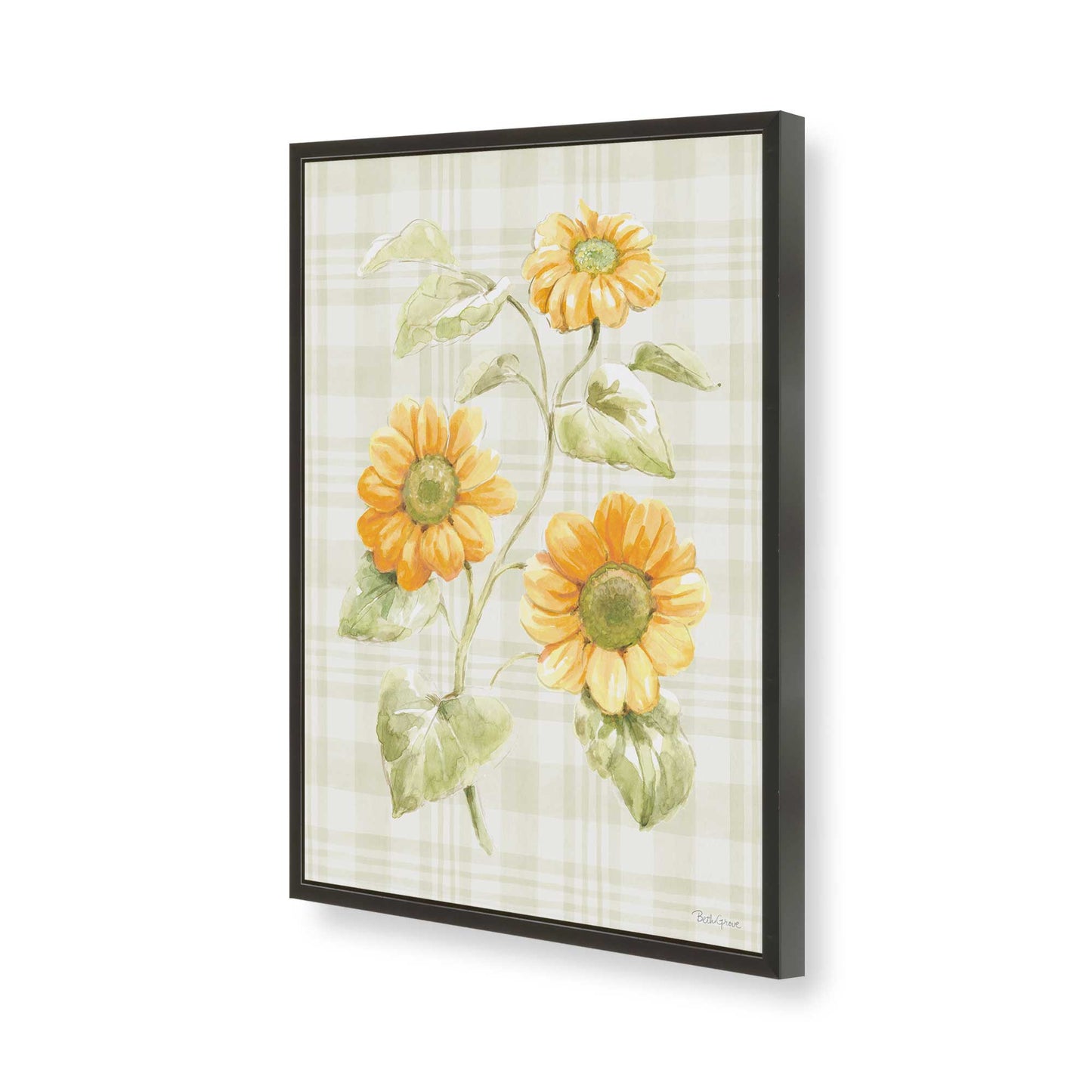 [Color:Satin Black], Picture of art in a Satin Black frame of the corner