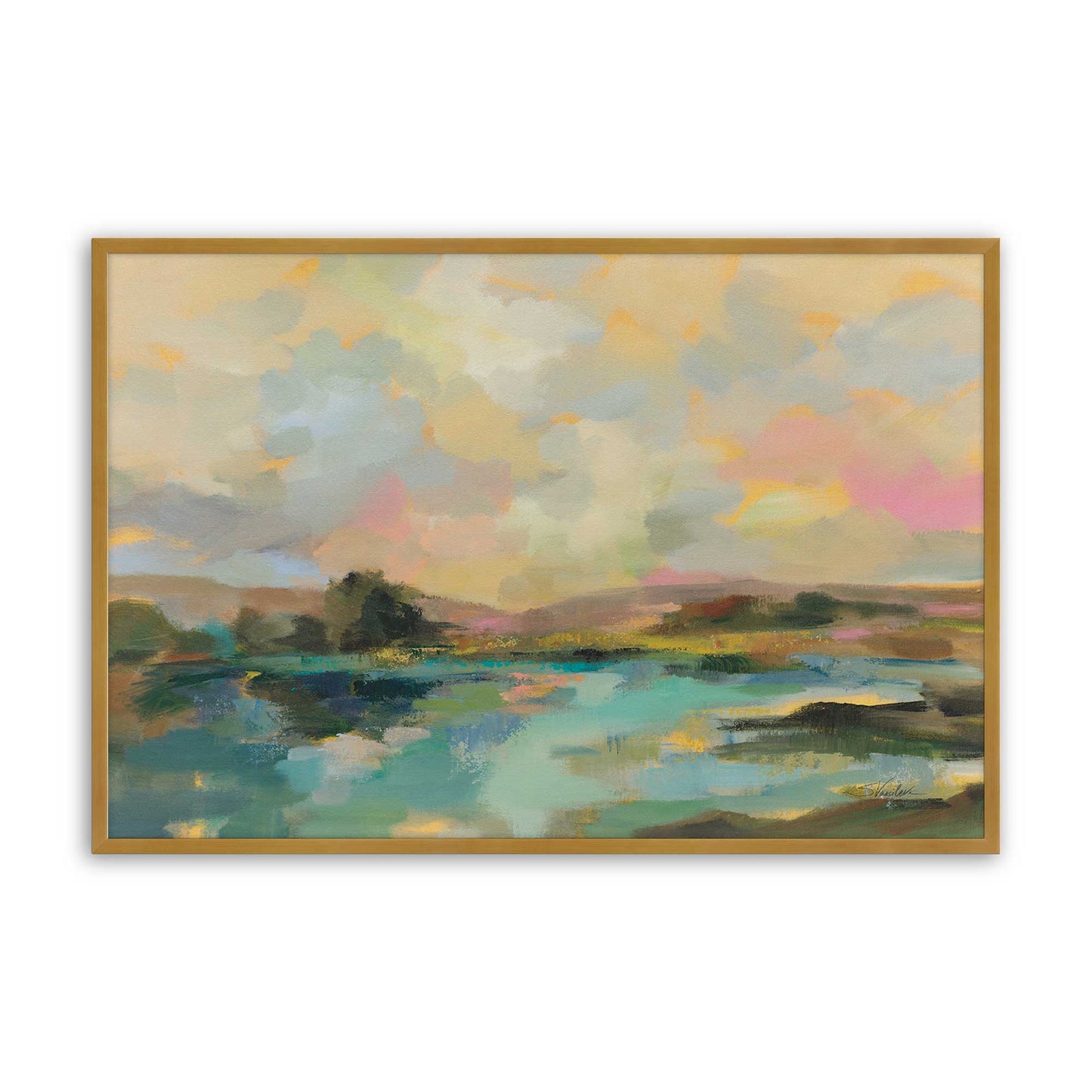 [Color:Polished Gold], Picture of art in a Polished Gold frame
