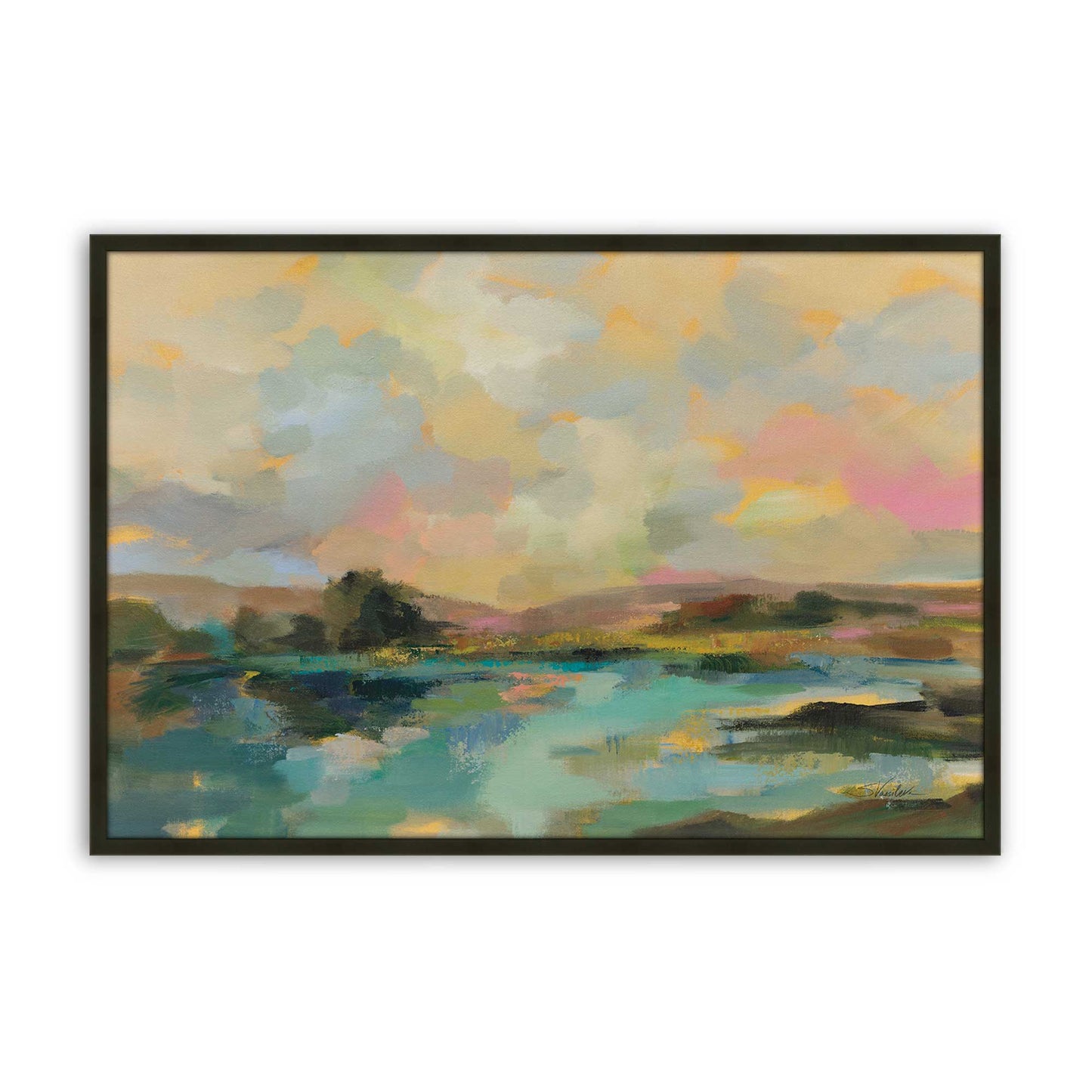 [Color:Satin Black], Picture of art in a Satin Black frame