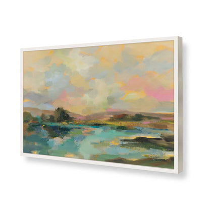 [Color:Opaque White], Picture of art in a Opaque White frame of the corner