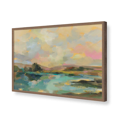 [Color:Walnut], Picture of art in a Walnut frame of the corner