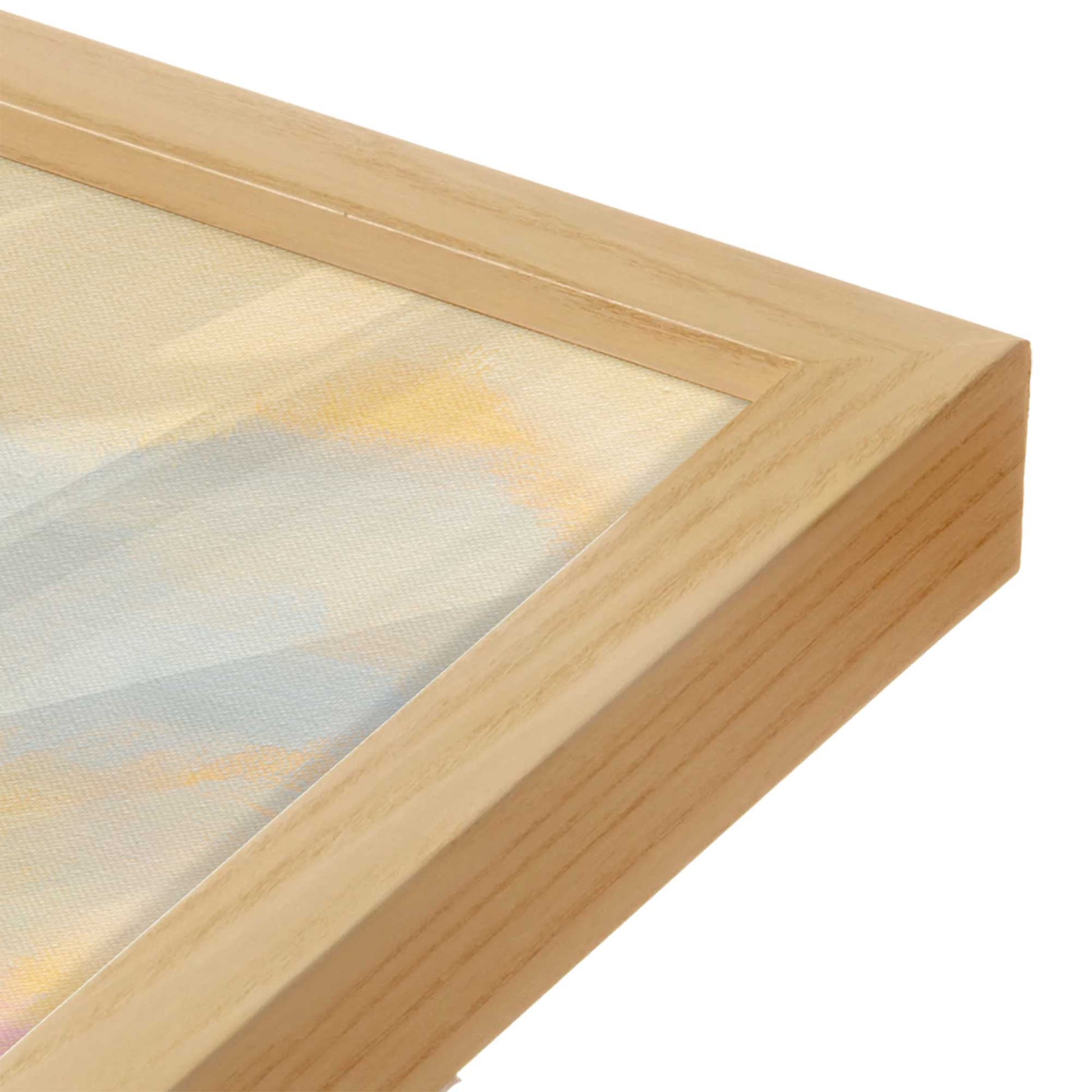 [Color:American Maple], Picture of art in a American Maple frame at an angle