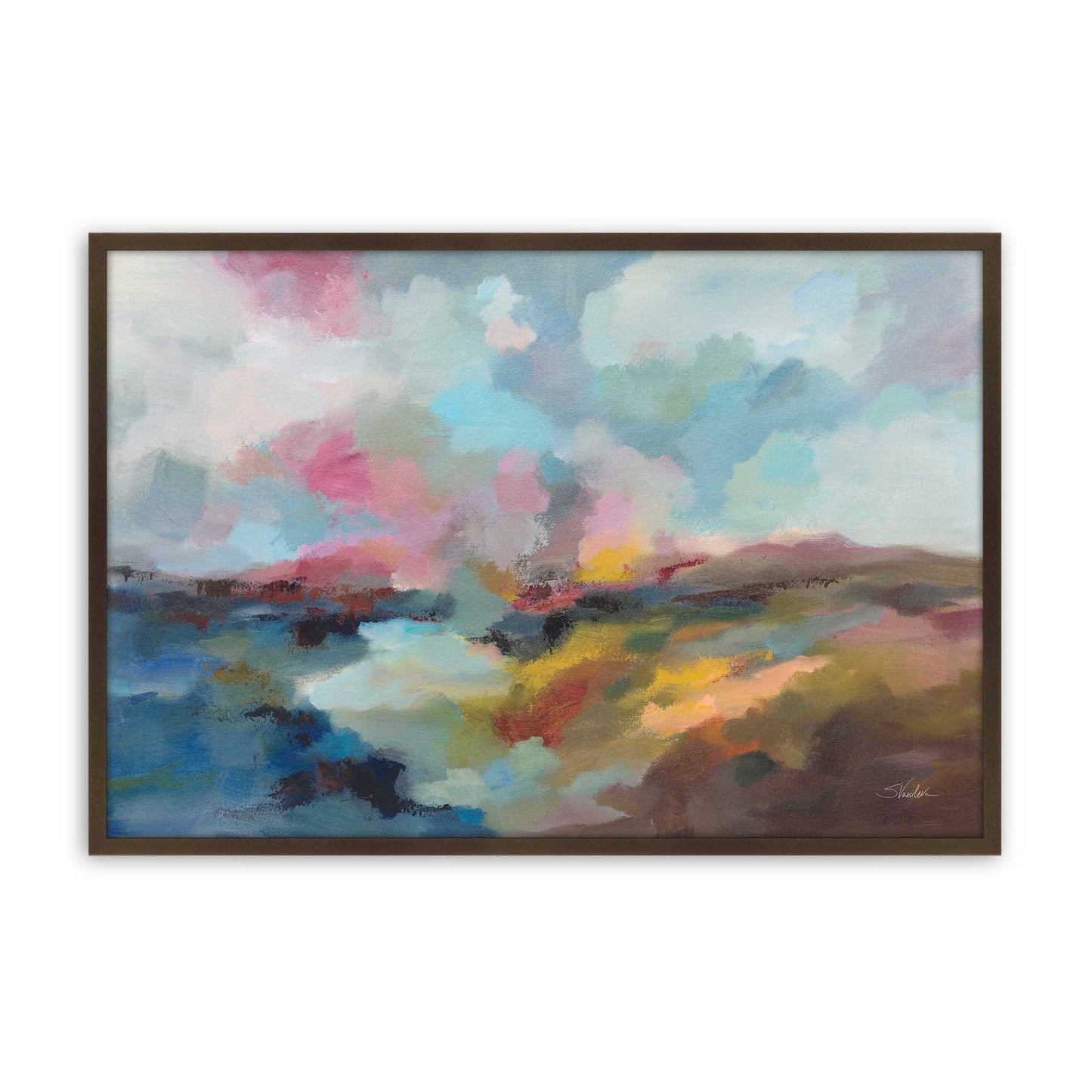 [Color:Brown], Picture of art in a Brown frame