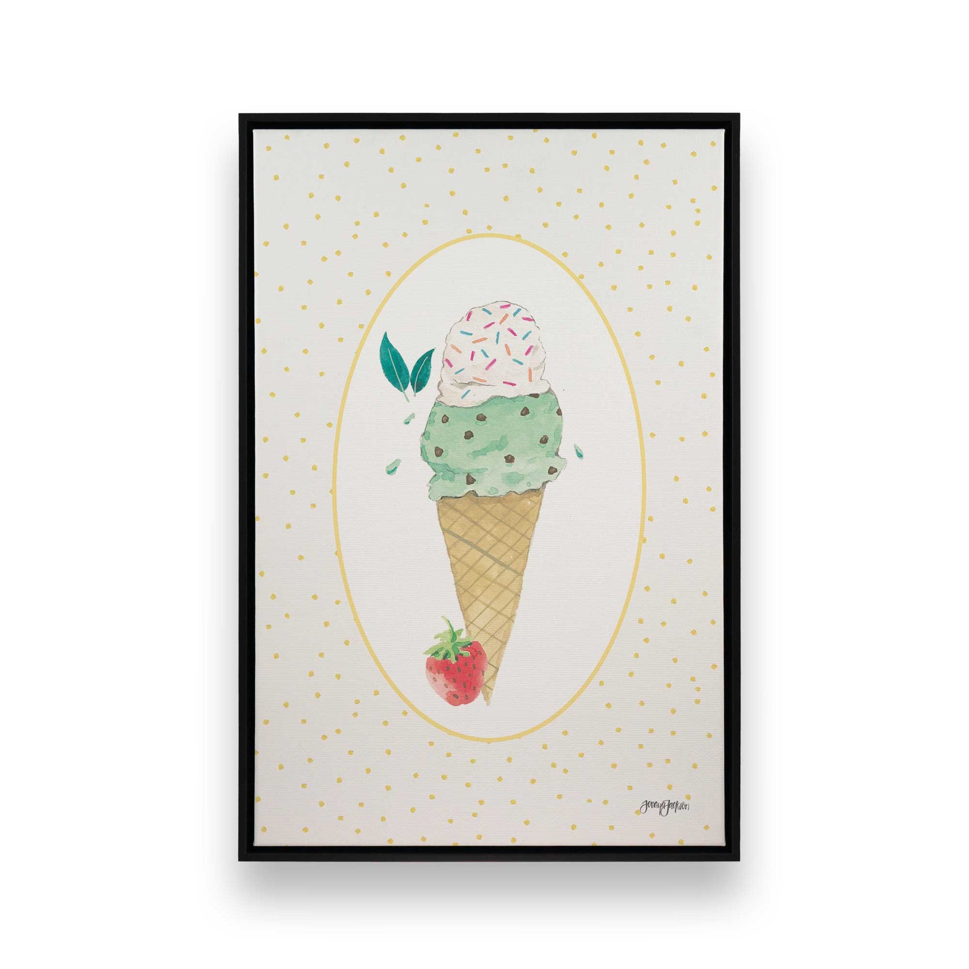 [Color:Satin Black], Picture of art in a Satin Black frame