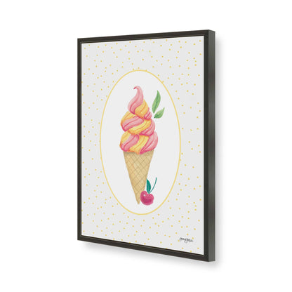 [Color:Satin Black], Picture of art in a Satin Black frame of the corner