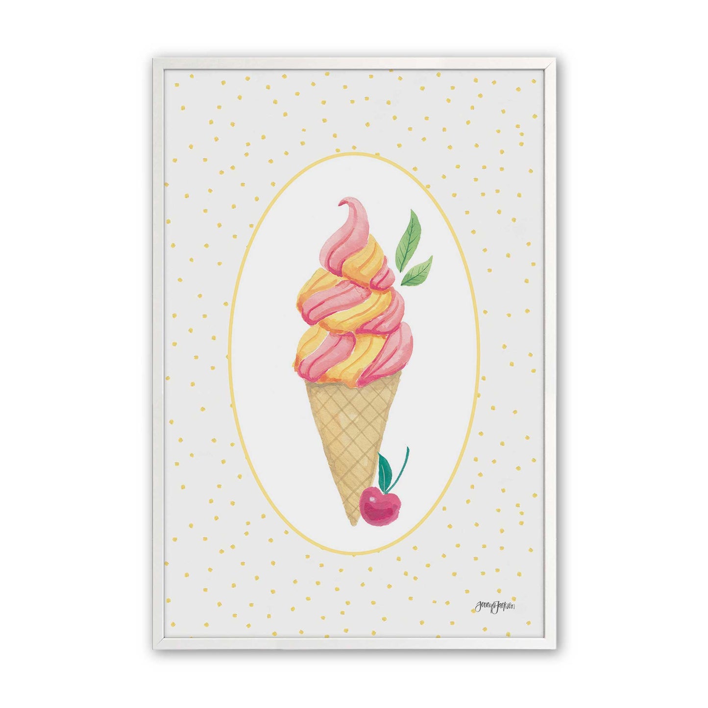 [Color:Opaque White], Picture of art in a Opaque White frame