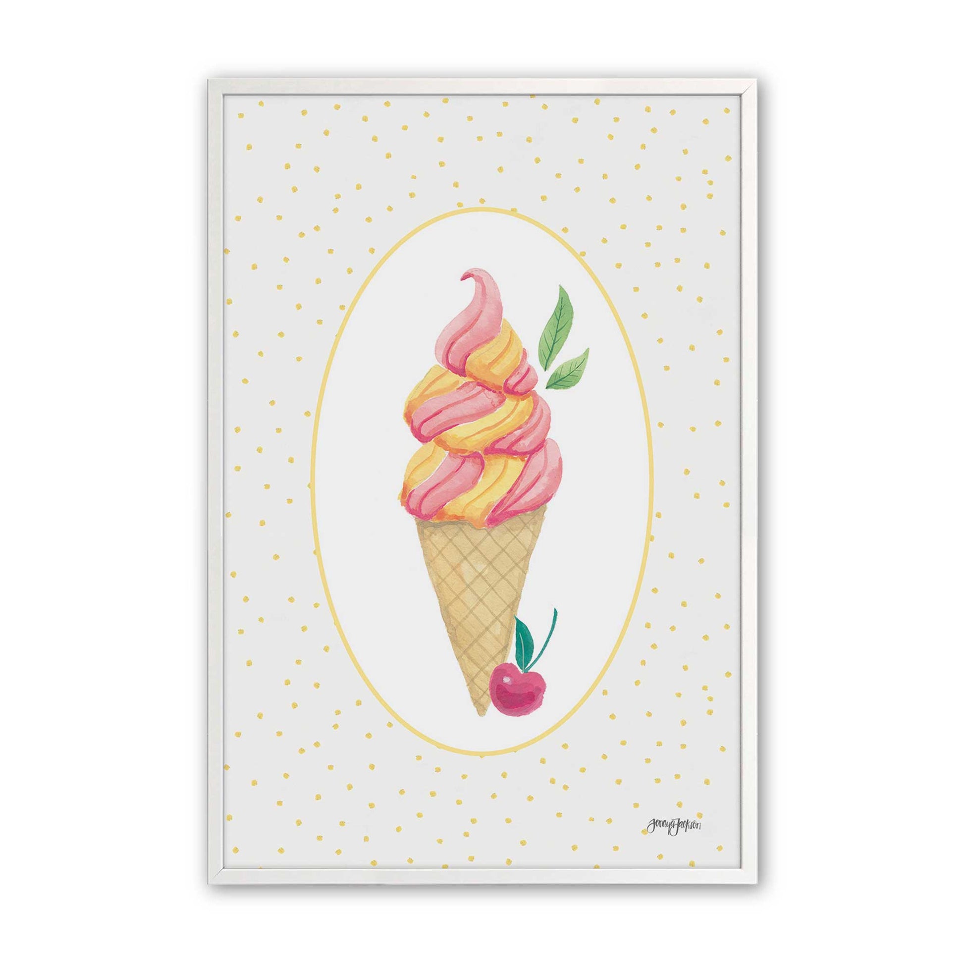 [Color:Opaque White], Picture of art in a Opaque White frame
