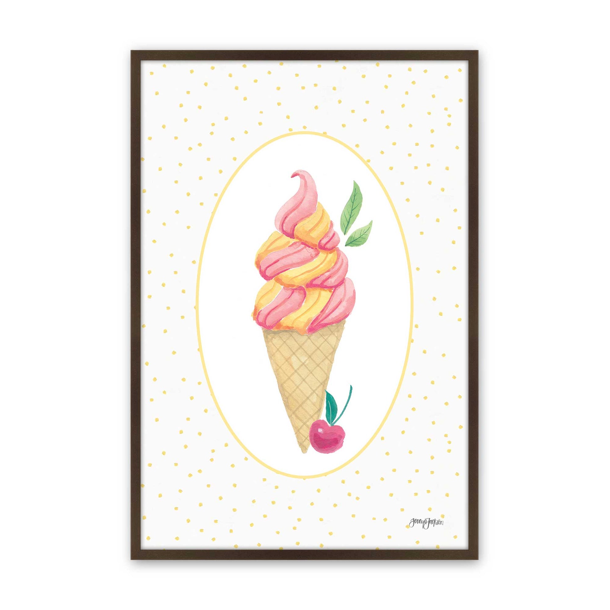 [Color:Brown], Picture of art in a Brown frame