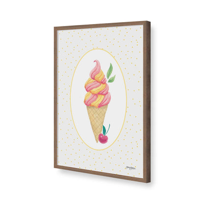 [Color:Walnut], Picture of art in a Walnut frame of the corner