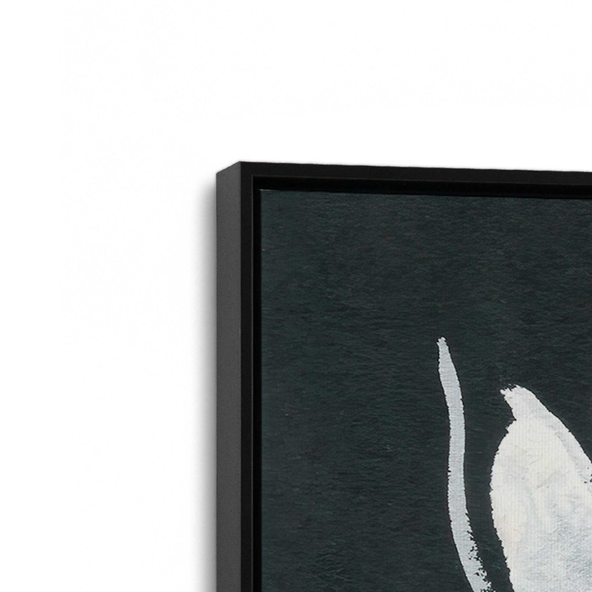 [Color:Satin Black], Picture of art in a Satin Black frame at an angle