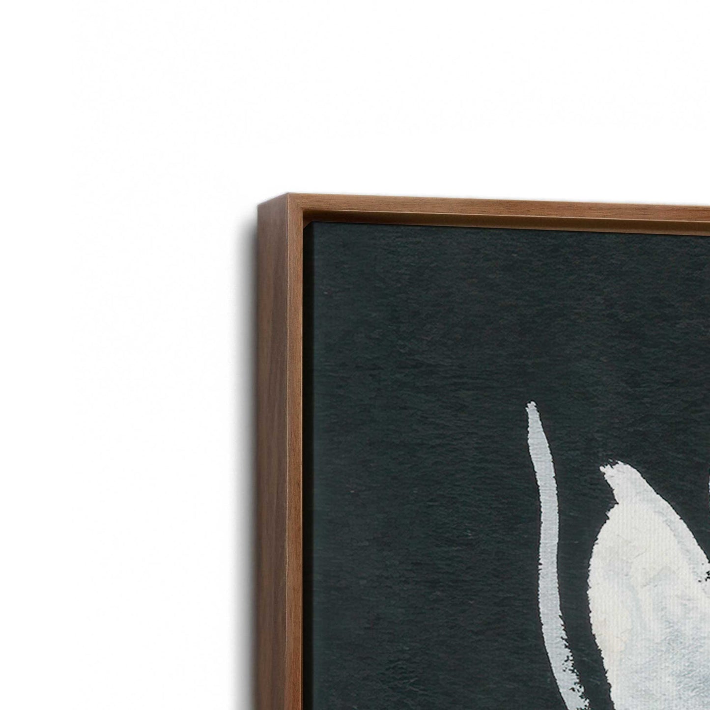 [Color:Walnut], Picture of art in a Walnut frame at an angle