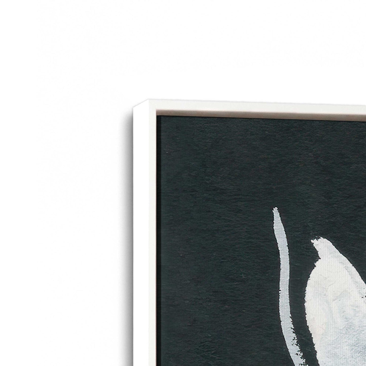 [Color:Opaque White], Picture of art in a White frame at an angle