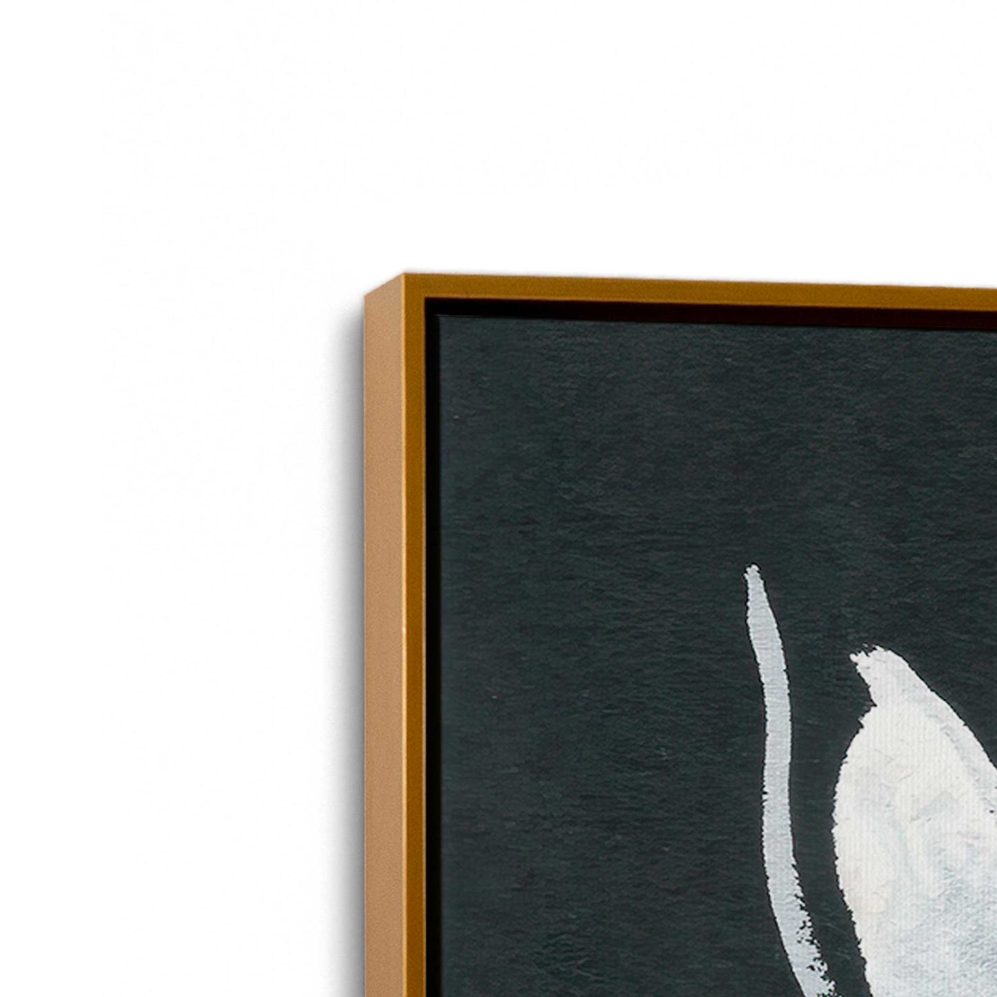 [Color:Polished Gold], Picture of art in a Polished Gold frame at an angle