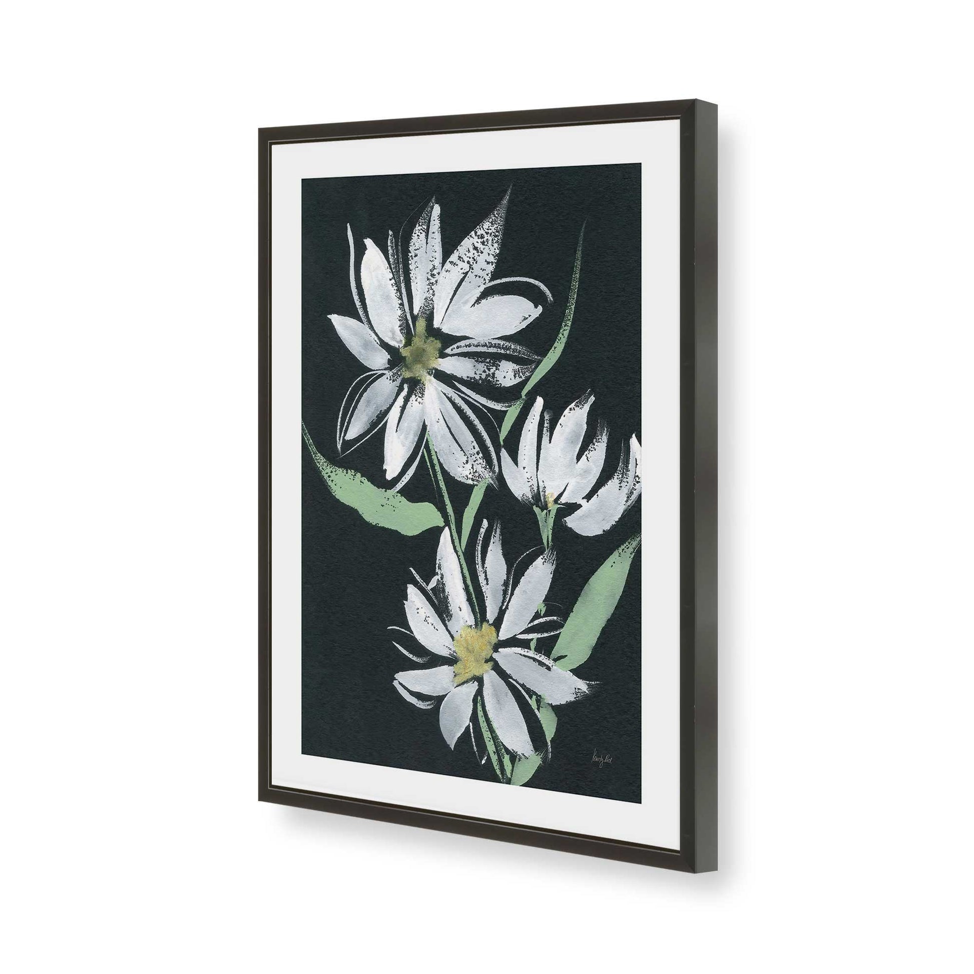 [Color:Satin Black], Picture of art in a Satin Black frame of the corner