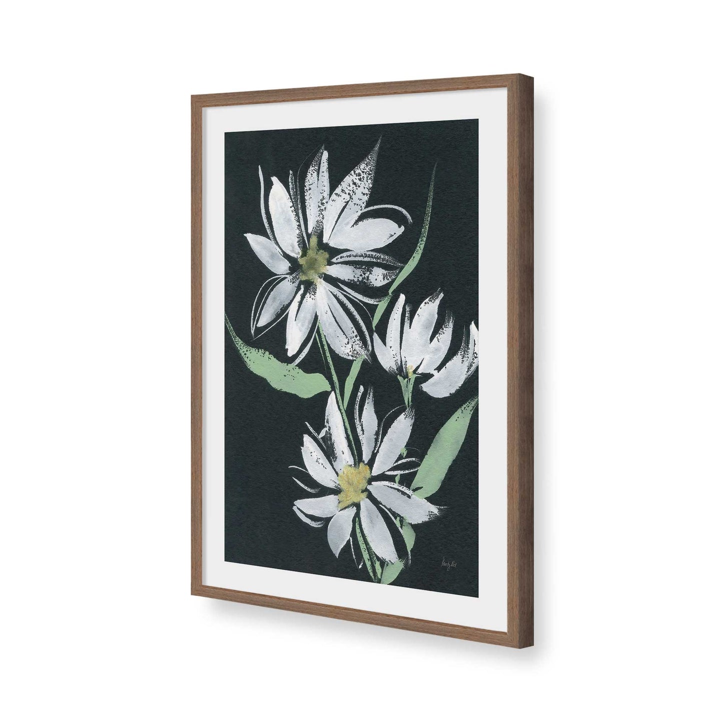 [Color:Walnut], Picture of art in a Walnut frame of the corner