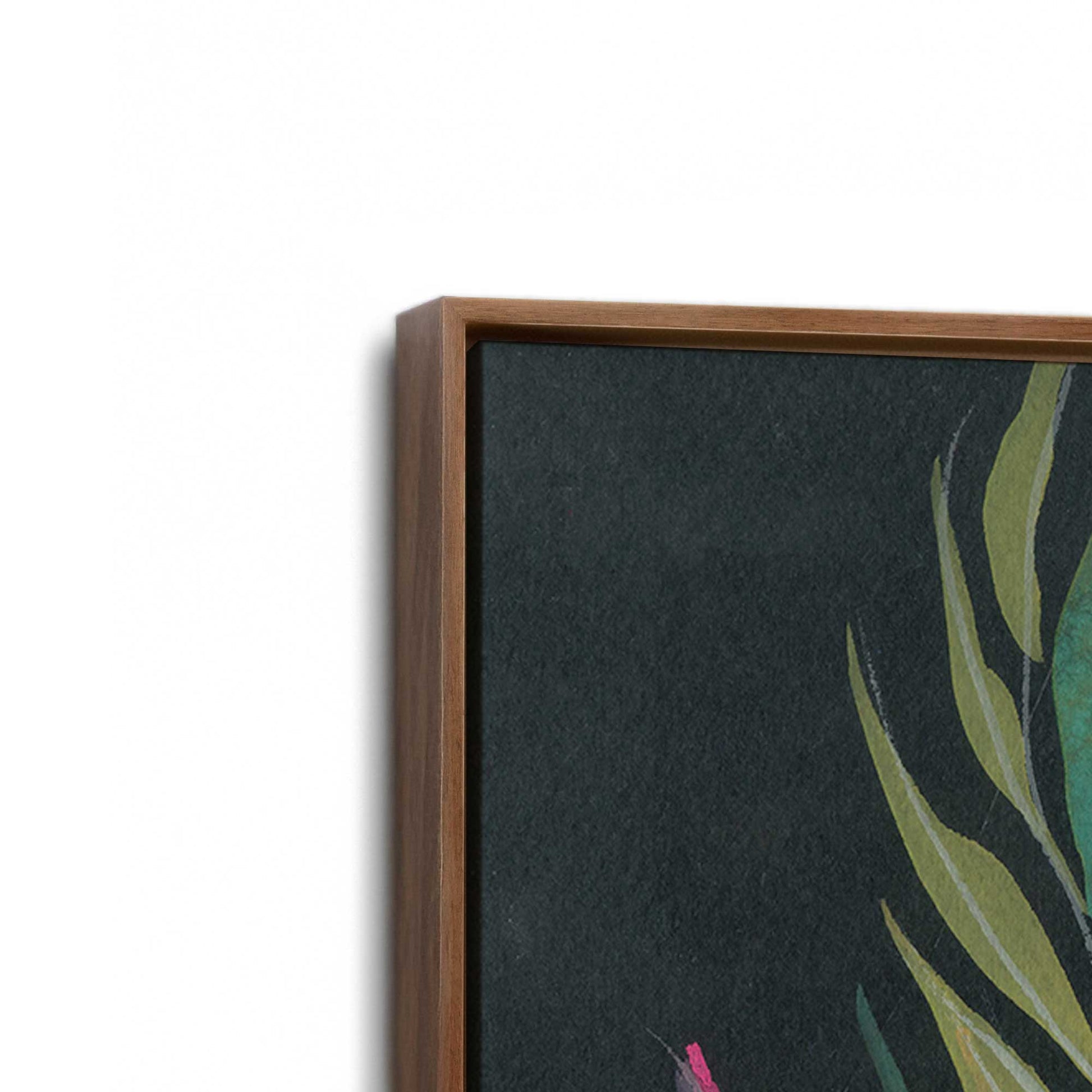 [Color:Walnut], Picture of art in a Walnut frame at an angle
