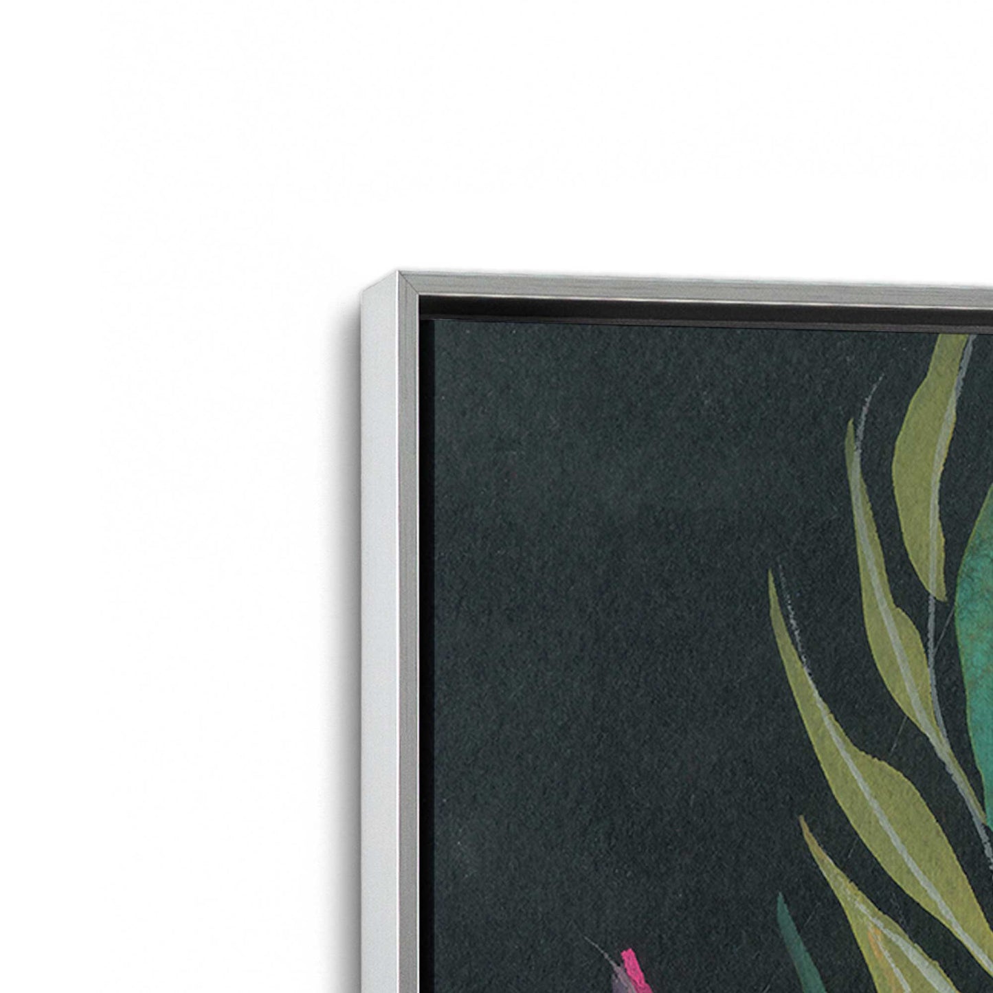 [Color:Polished Chrome], Picture of art in a Polished Chrome frame at an angle