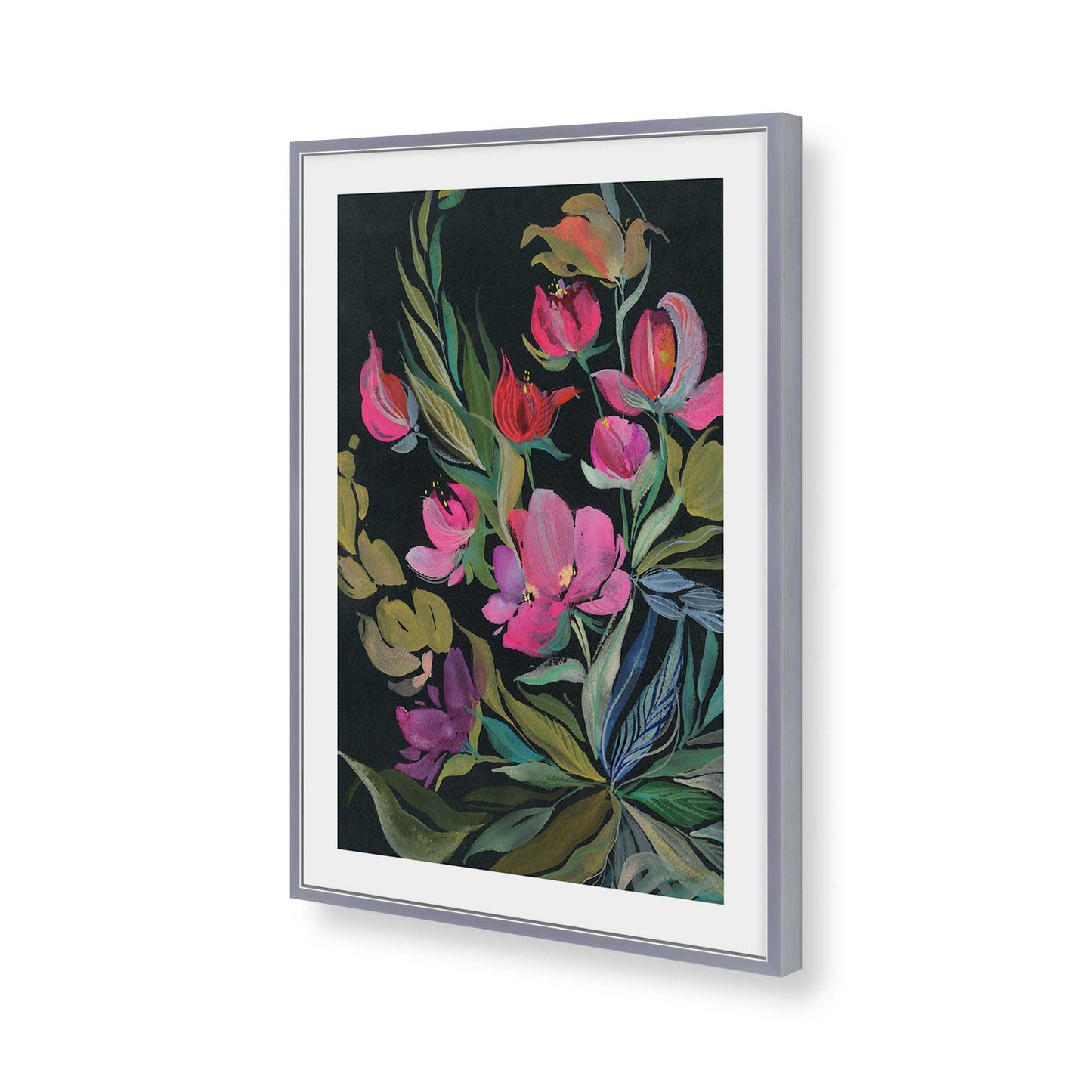 [Color:Polished Chrome], Picture of art in a Polished Chrome frame of the corner