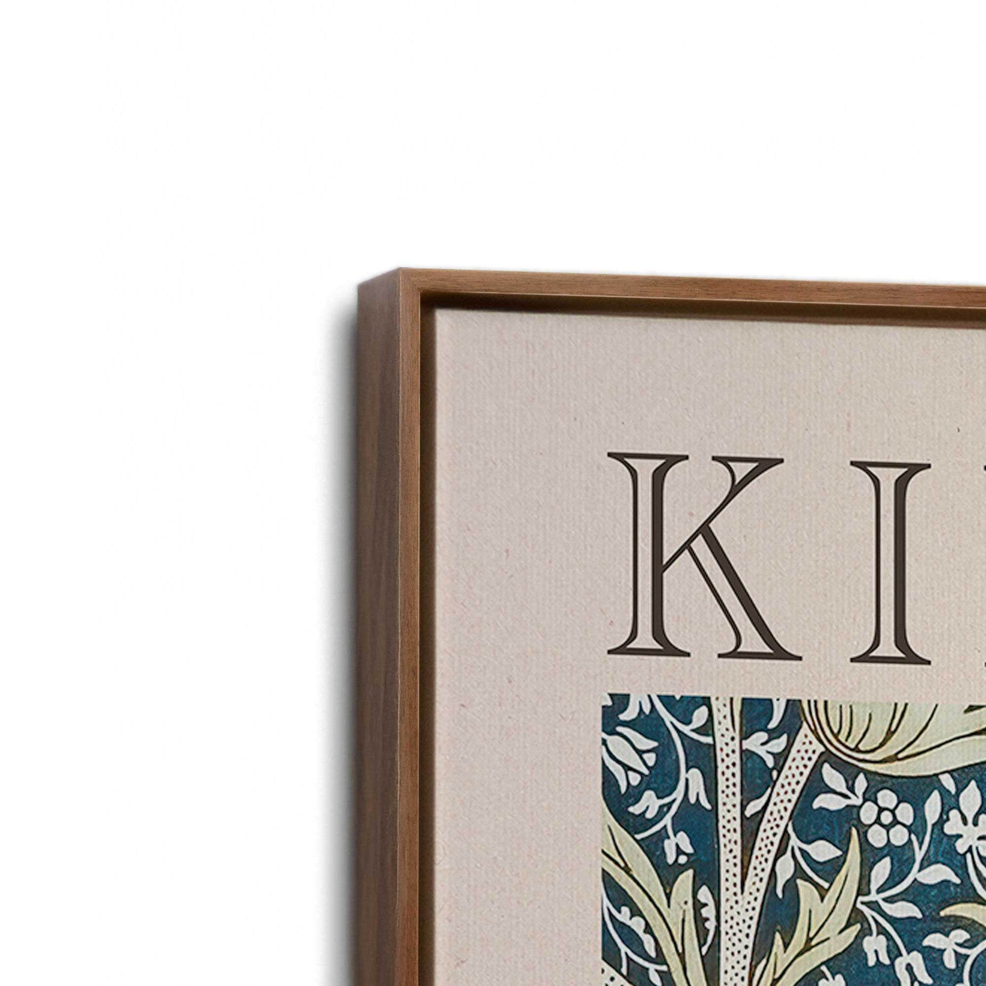 [Color:Walnut], Picture of art in a Walnut frame at an angle