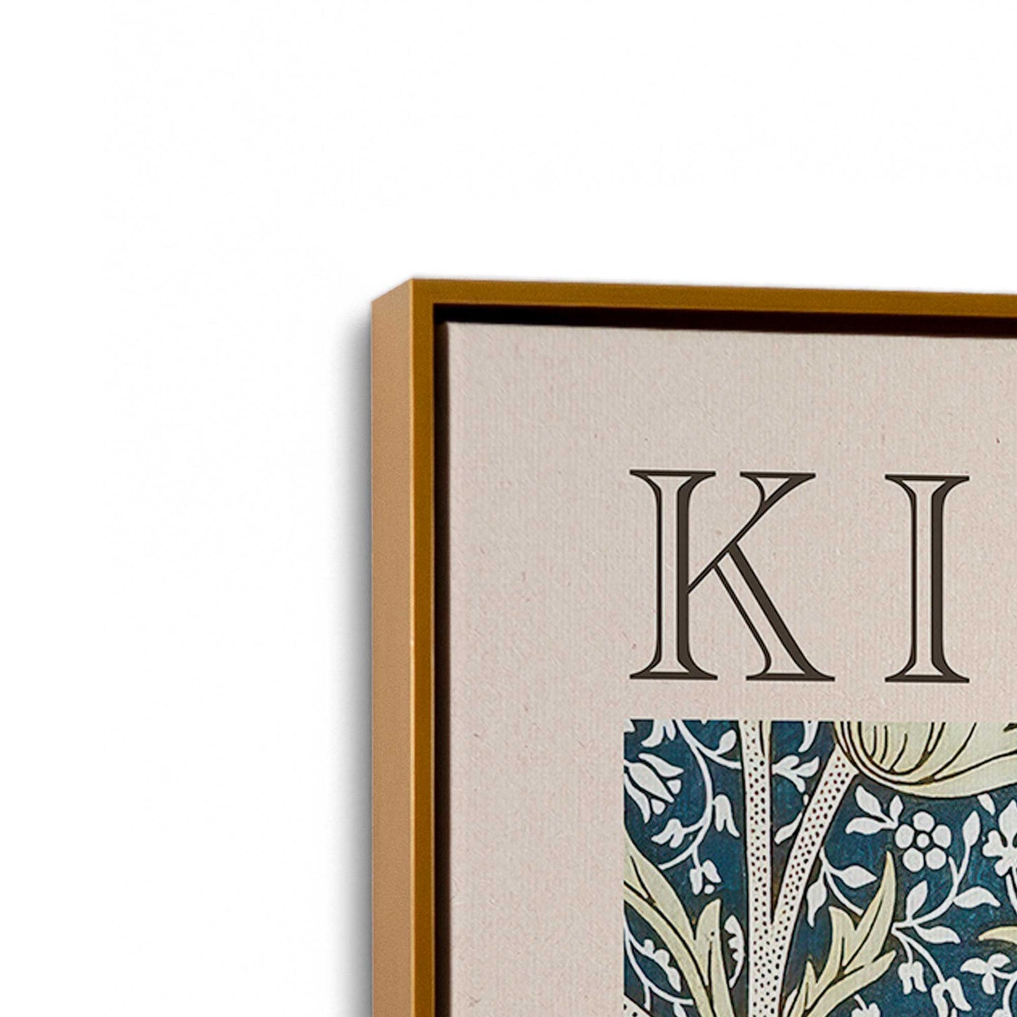 [Color:Polished Gold], Picture of art in a Polished Gold frame at an angle