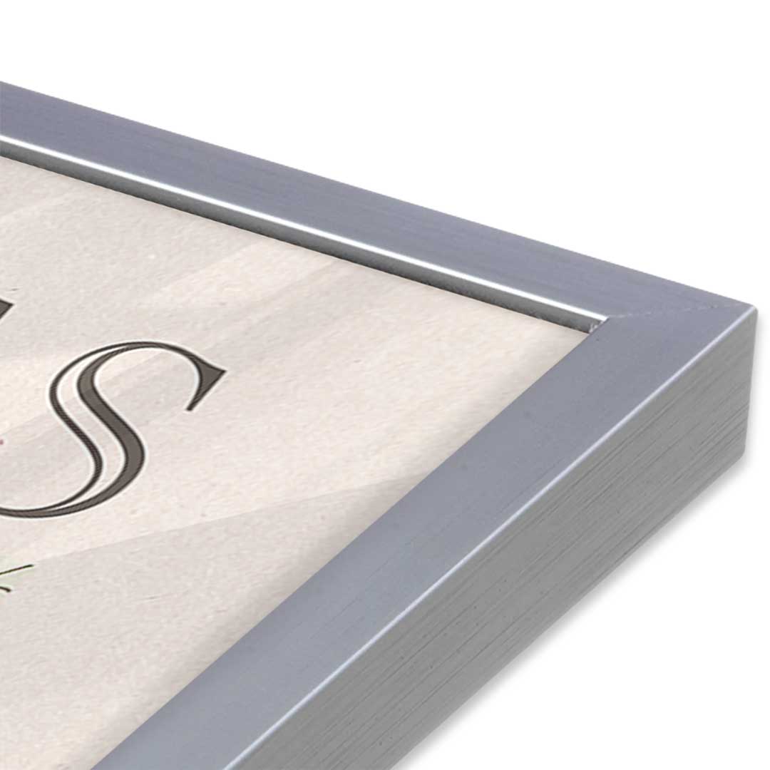 [Color:Polished Chrome], Picture of art in a Polished Chrome frame at an angle