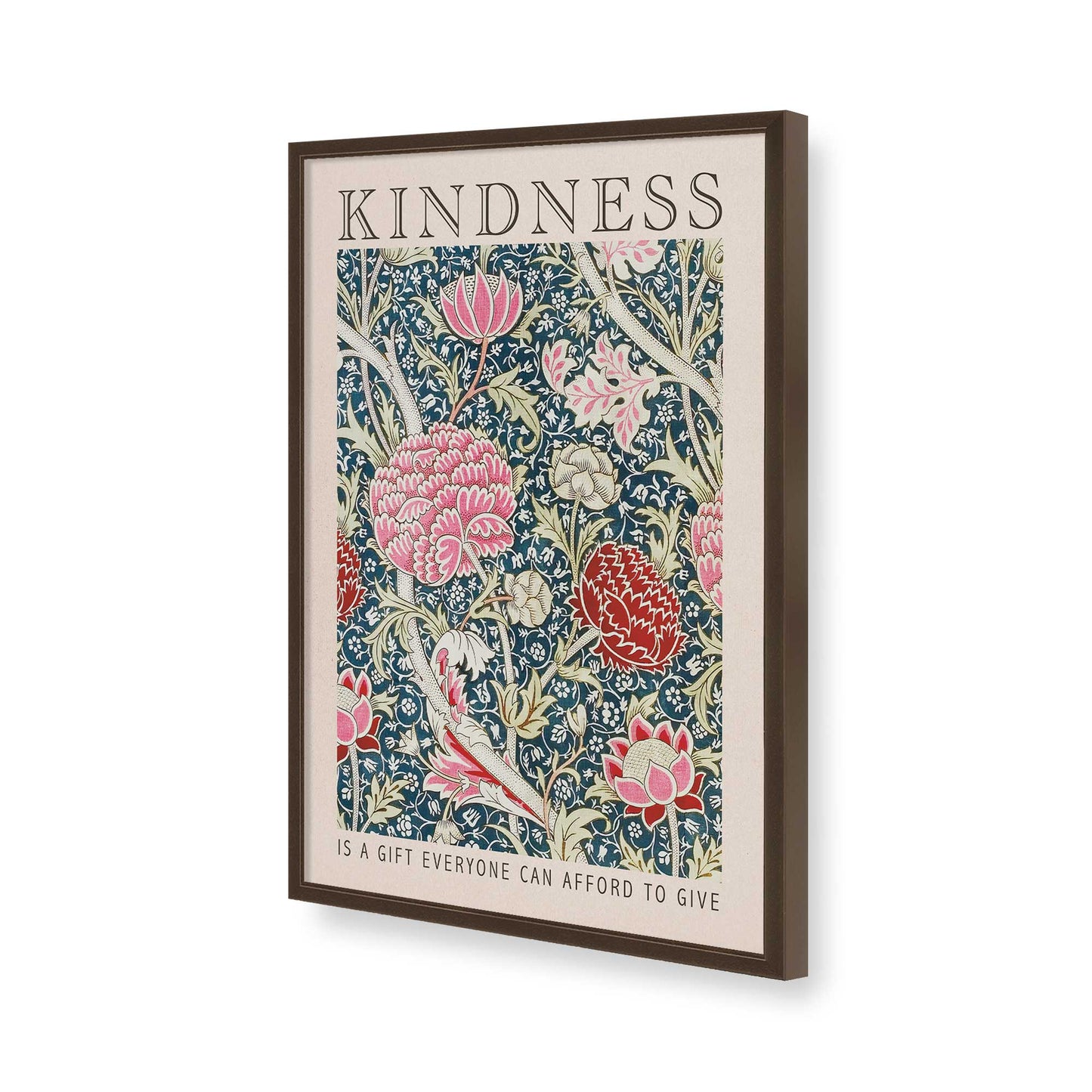 [Color:Brown], Picture of art in a Brown frame of the corner