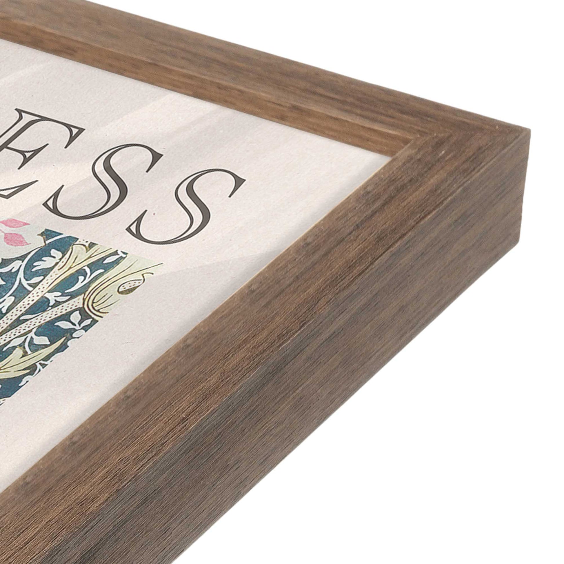 [Color:Walnut], Picture of art in a Walnut frame at an angle