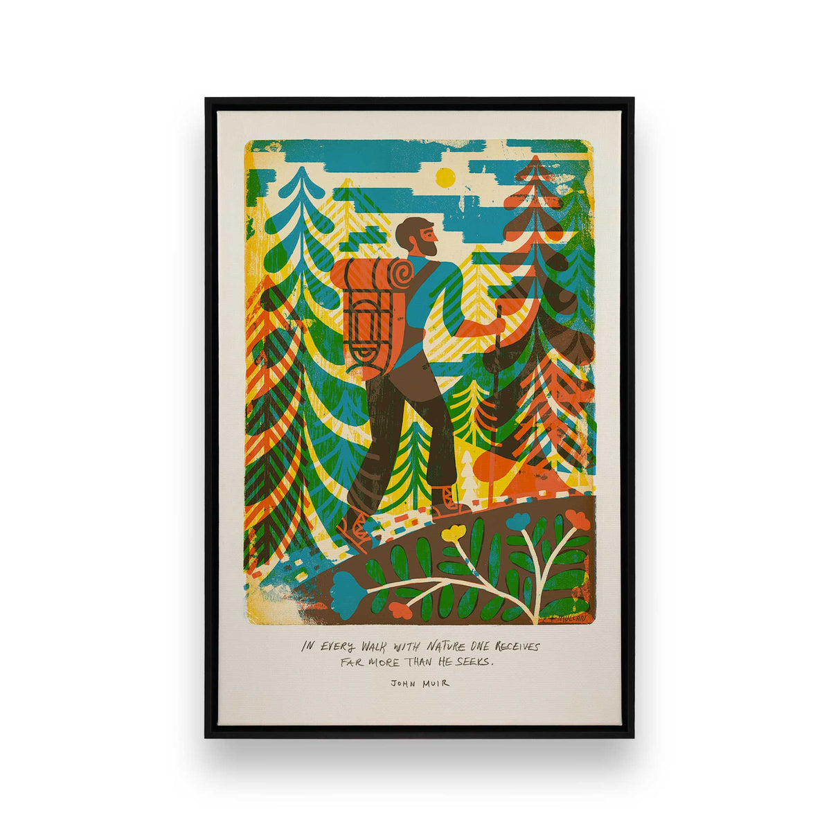 [Color:Satin Black], Picture of art in a Satin Black frame